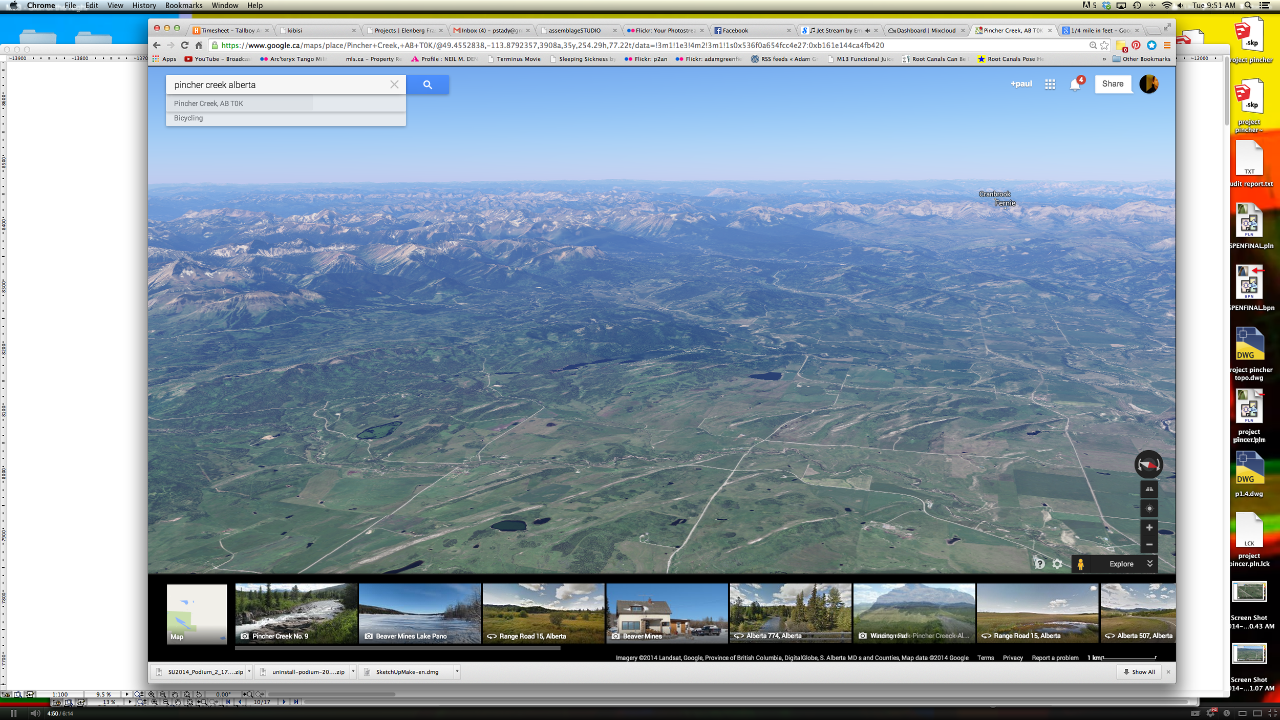  Geographic study looking West. 