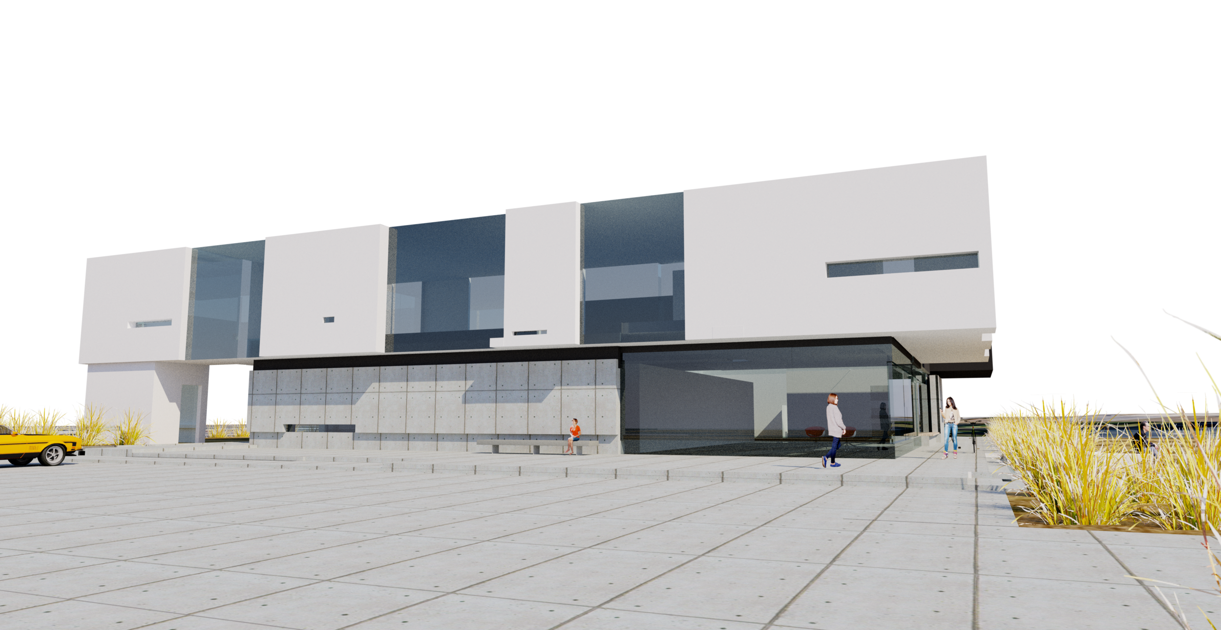  South elevation rendering. 