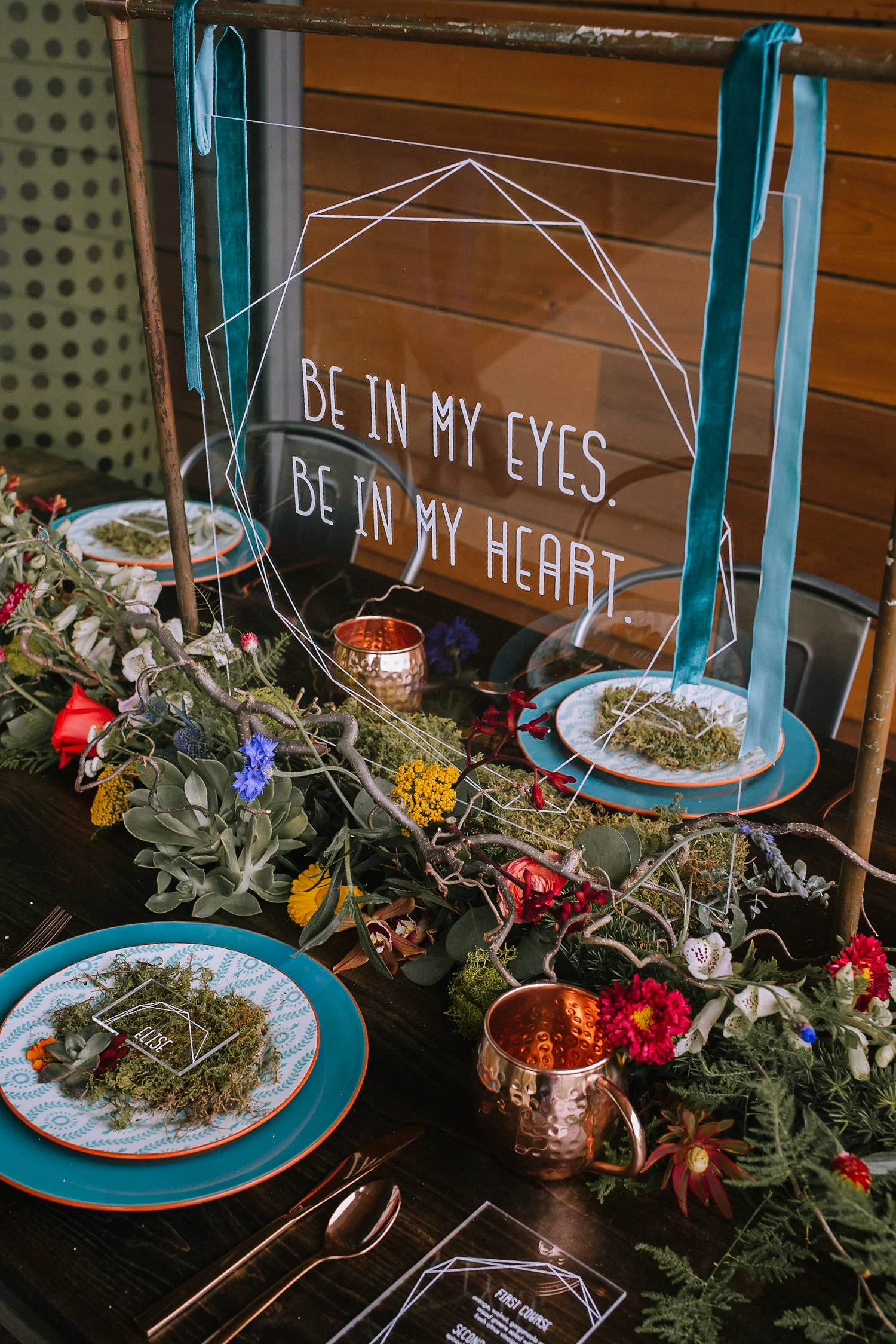 "Be in my eyes, be in my heart" sign from The Lumineers created by Purple Wagon Designs on acrylc.