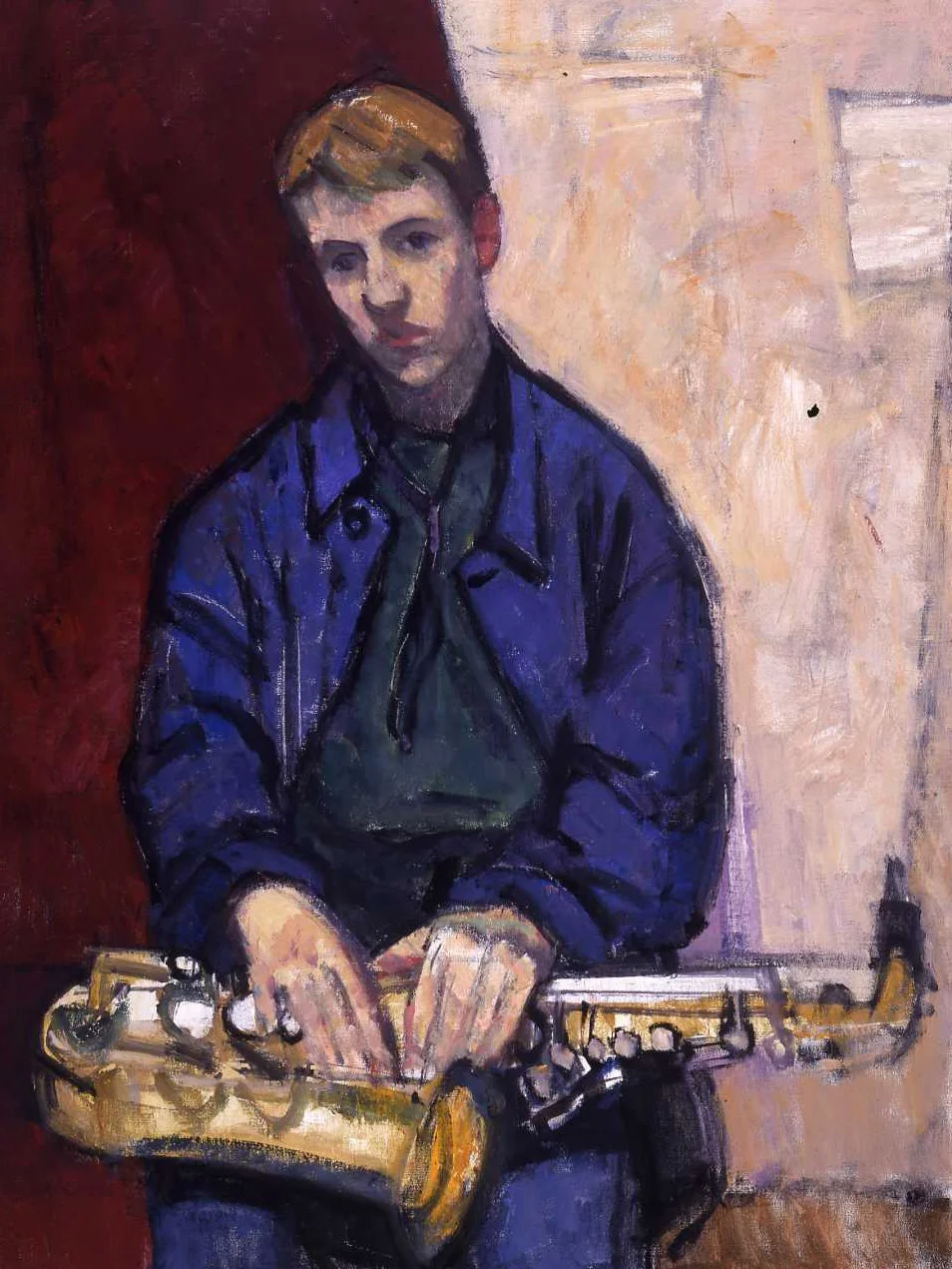 Blue Boy with Saxophone