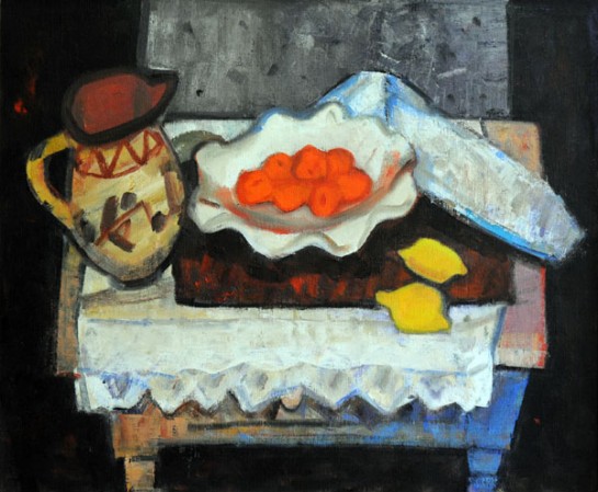 Two Lemons with Portuguese Plate