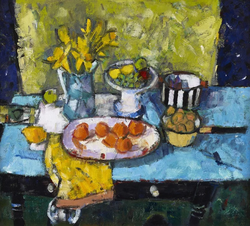 Six Tangerines with Spring Daffs