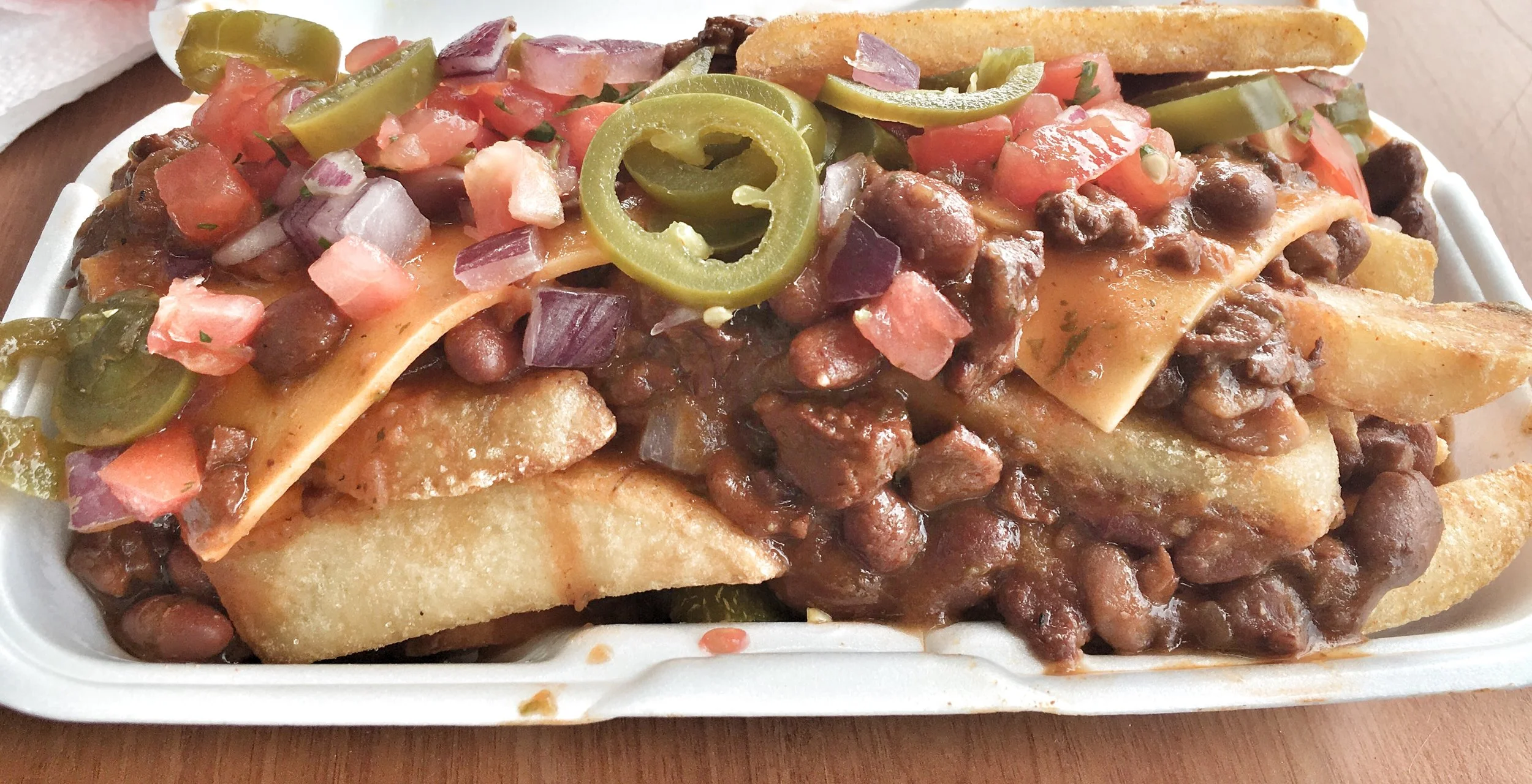 Vegan Chili Cheese Fries @Earle's Grille on Crenshaw