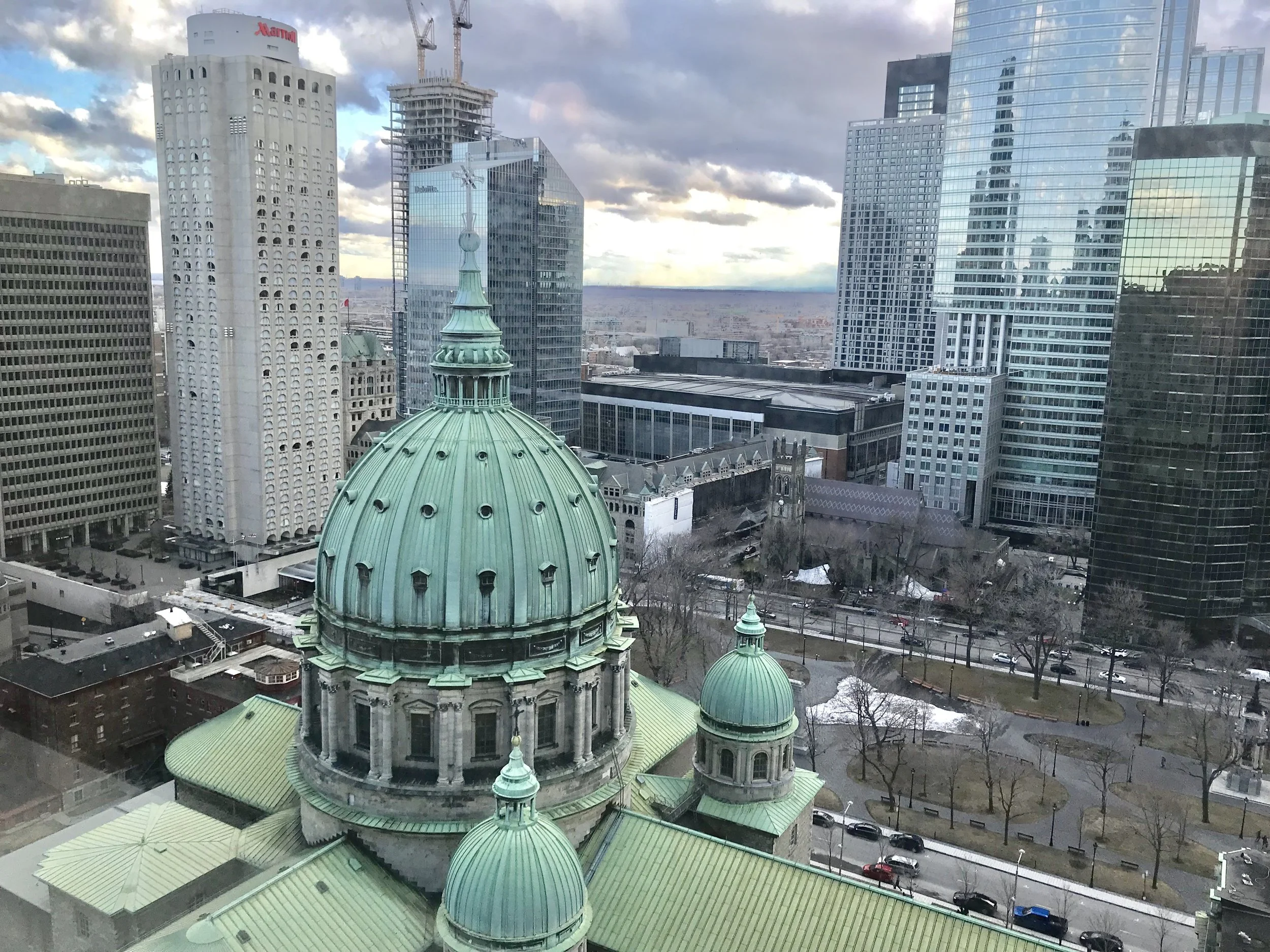 View from guest room at the Fairmont Queen Elizabeth - Montreal
