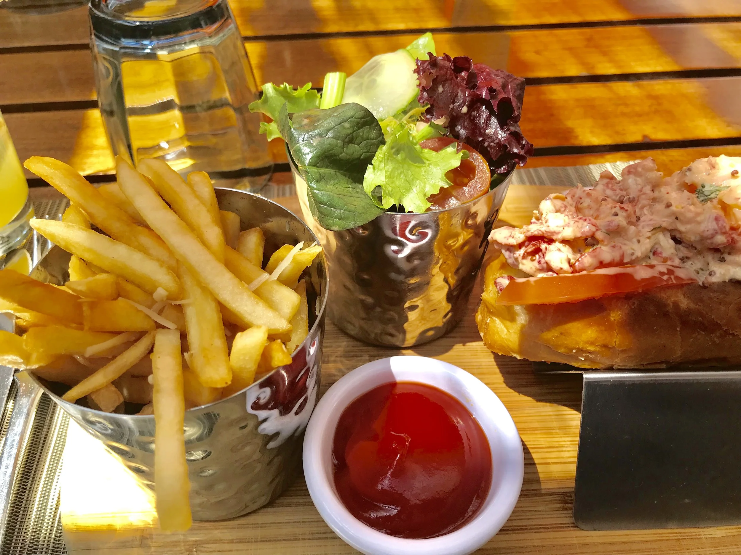 I had the Lobster roll & Truffle fries - #grub