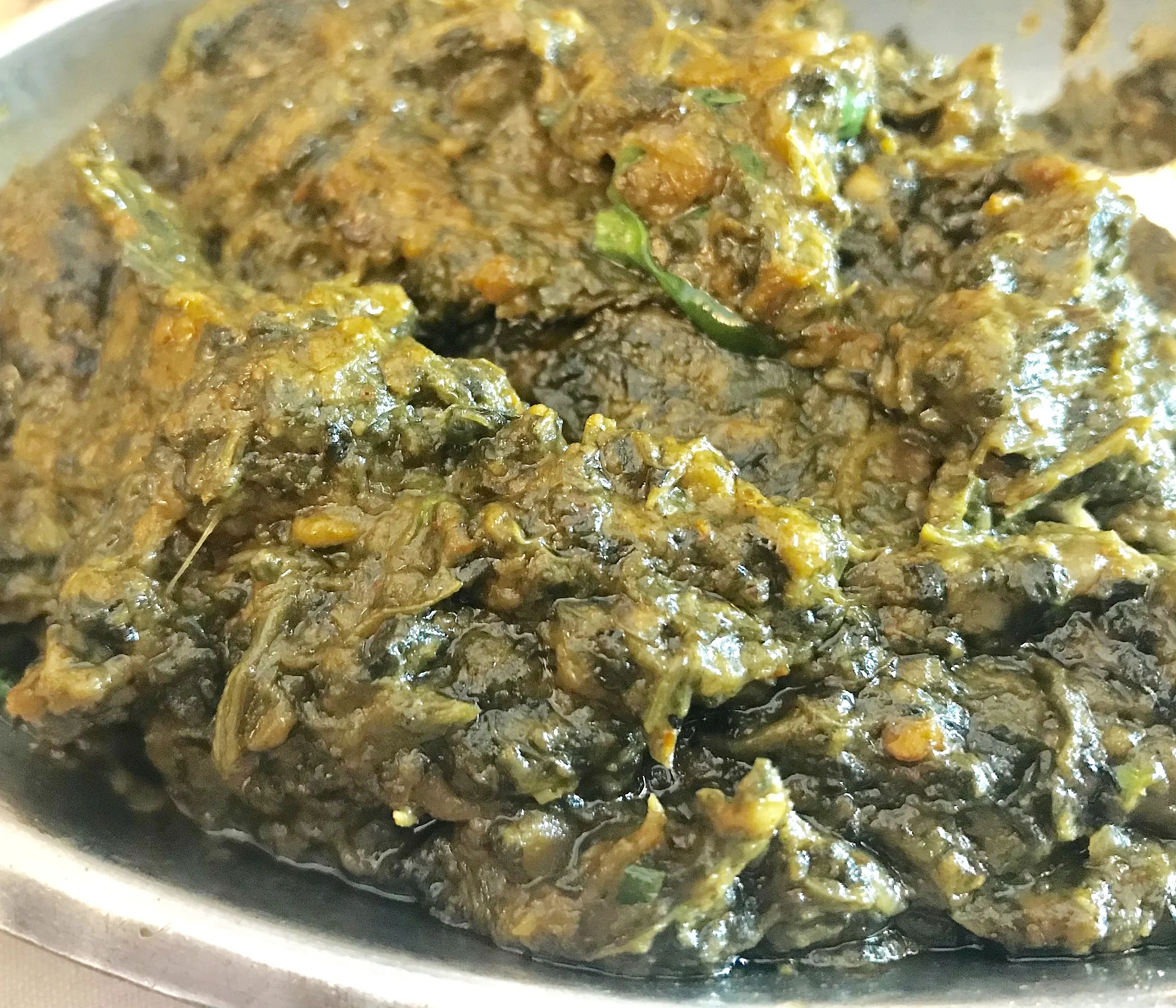 Saag Choley - Chick Peas and Spinach - 1 word, DELISH!