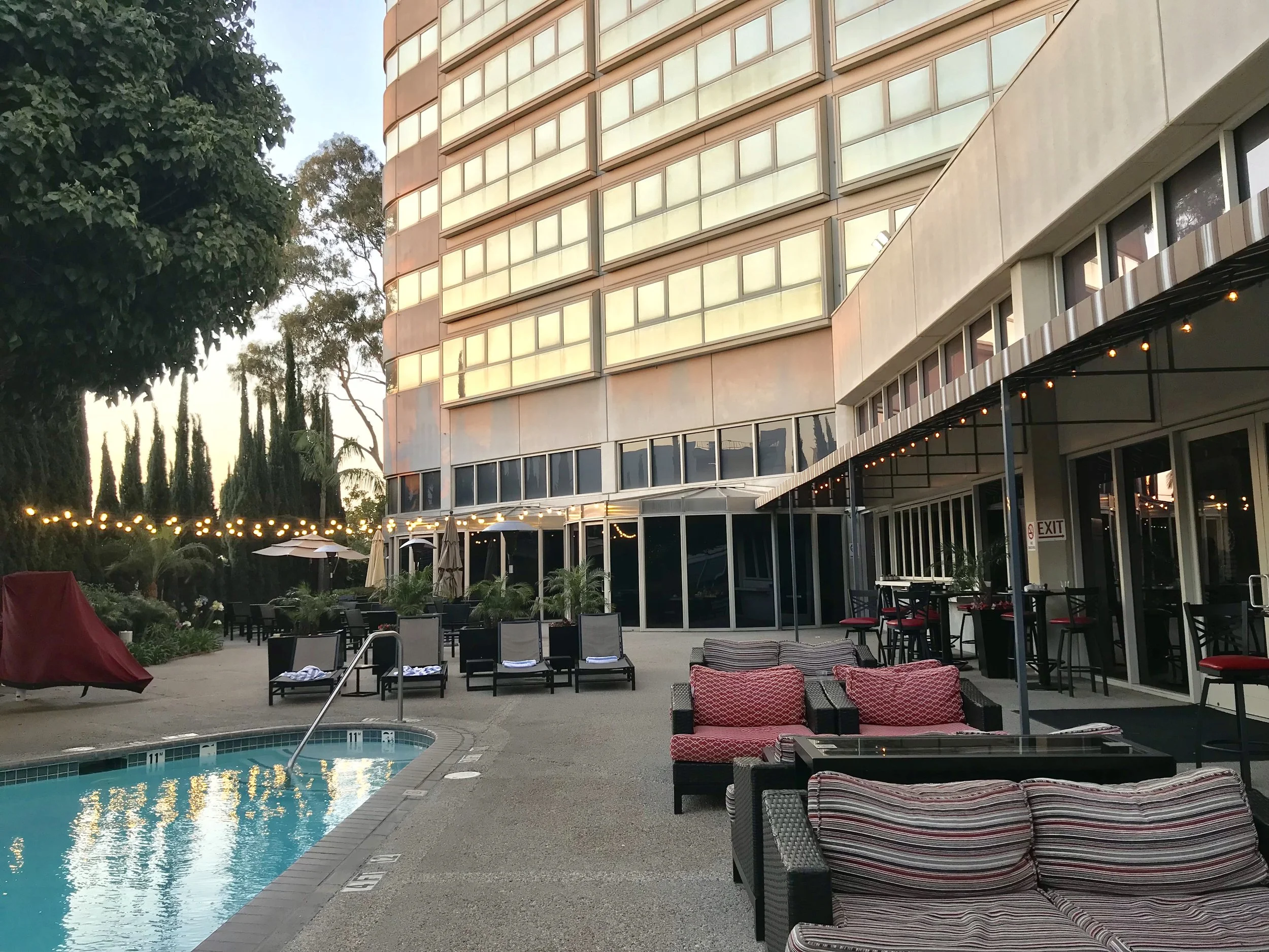 Great pool and patio area! @SheratonLAX