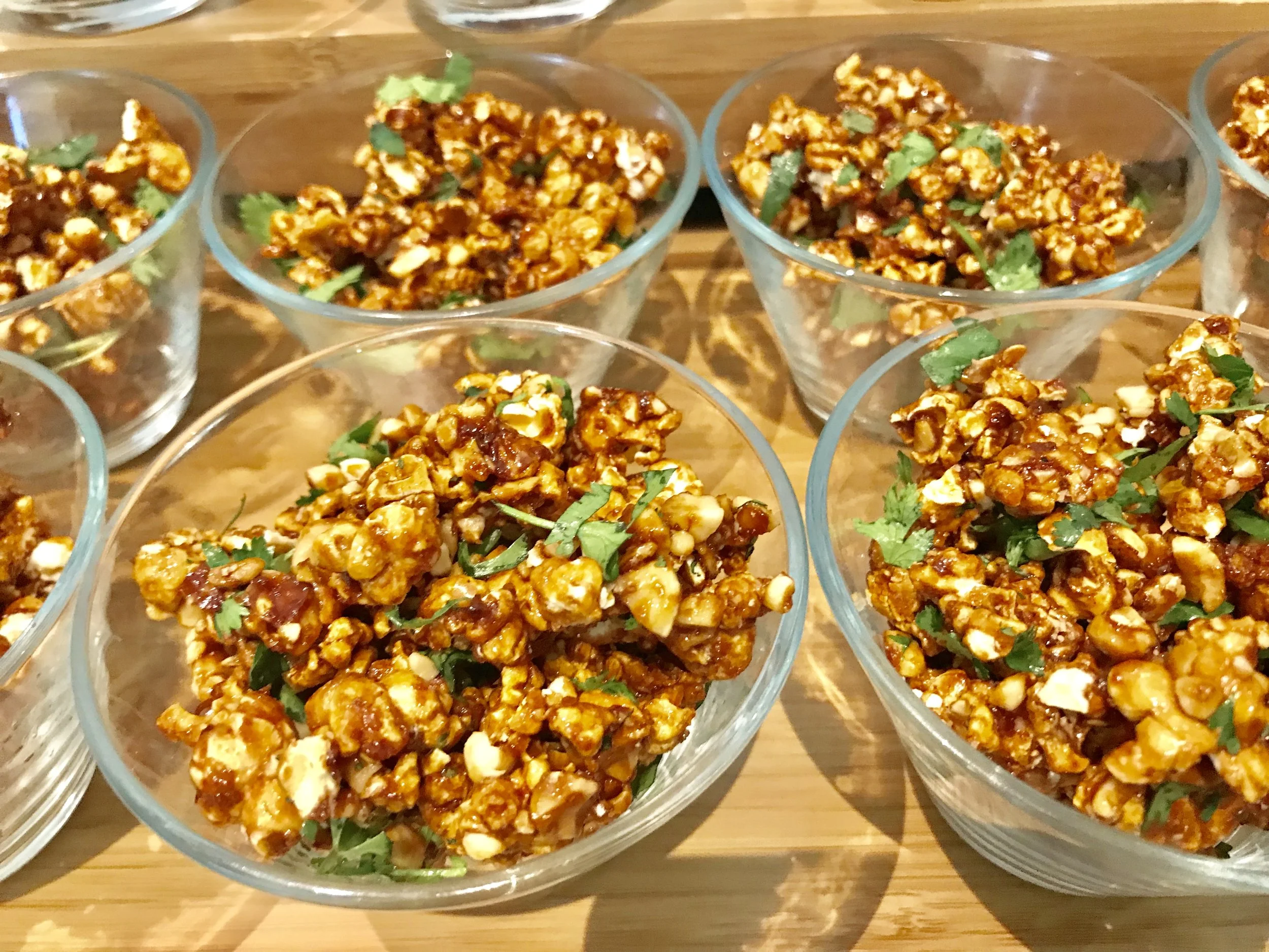 Pad Thai Popcorn? So much depth flavors! I ate about 3 of these. Reception @SheratonLAX. #Foodie
