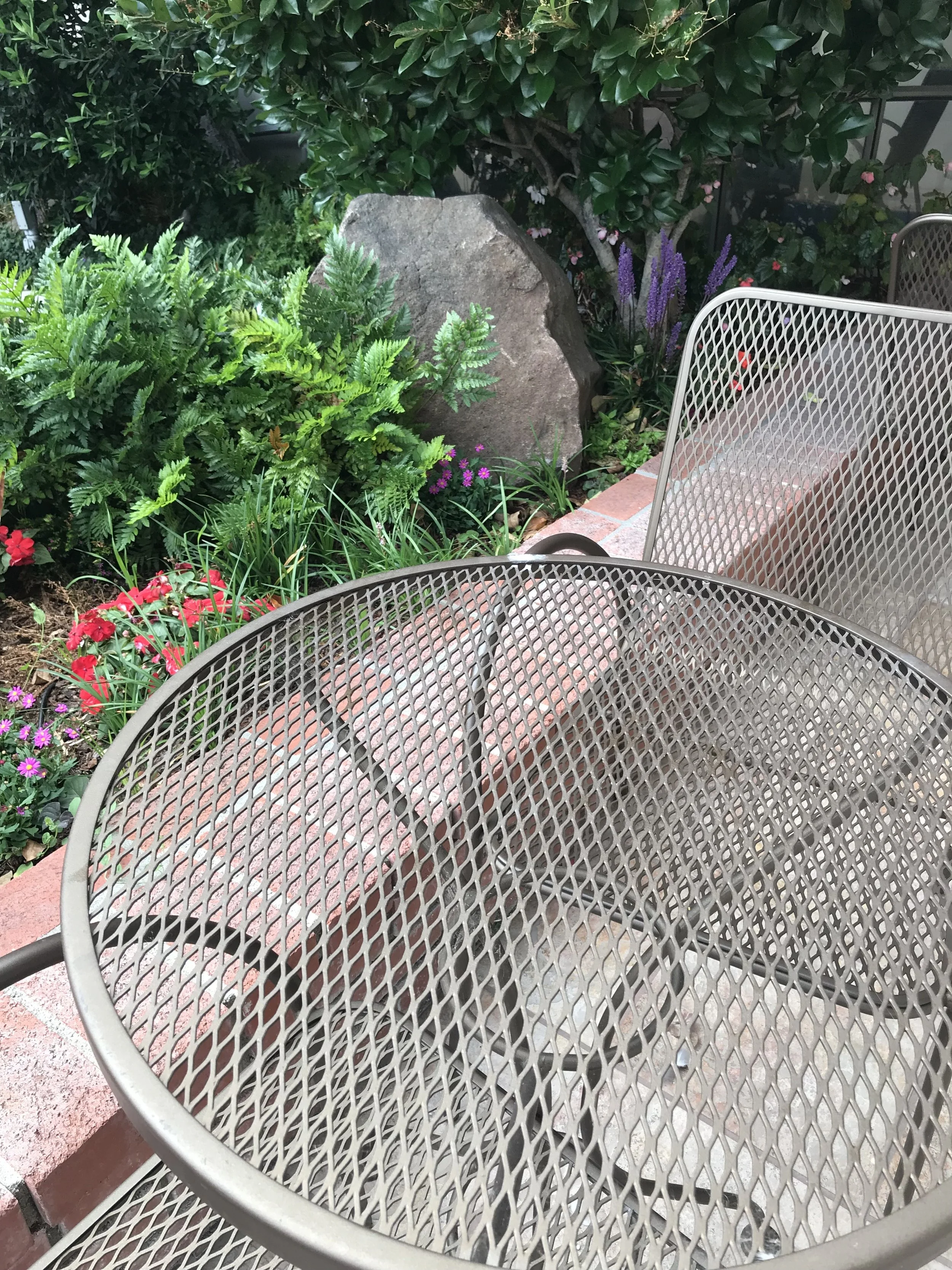Outside sitting area @DeAnza Inn - Monterey, CA