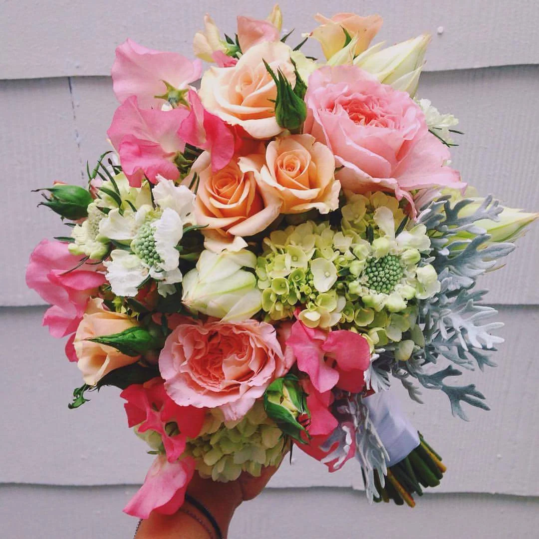  Bridal Bouquet I made in the spring of 2015 for a bride while working at The Bud Stop 