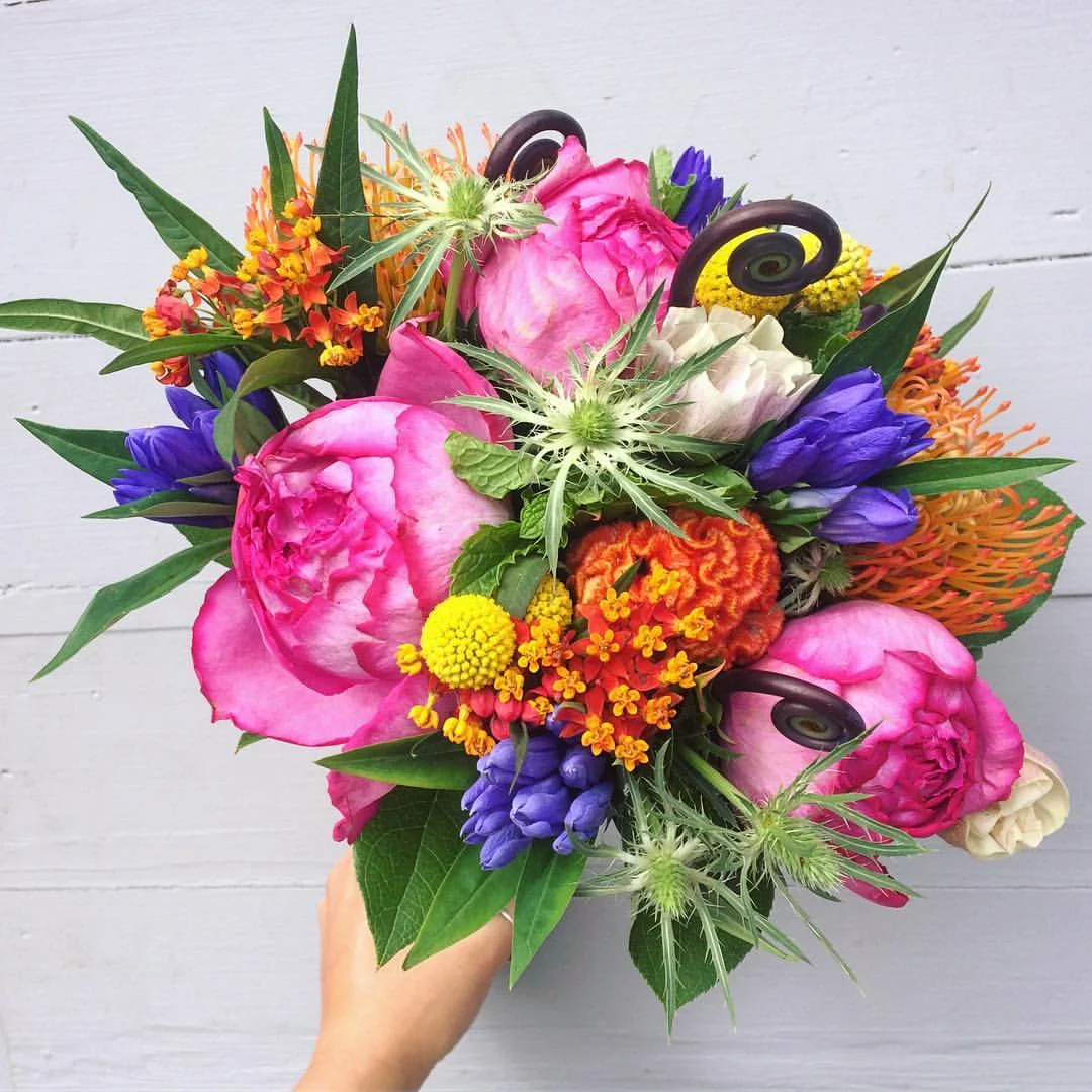  Bridal bouquet I got to make for a funky bride who was inspired by arrangements I had made for a previous client.&nbsp; 