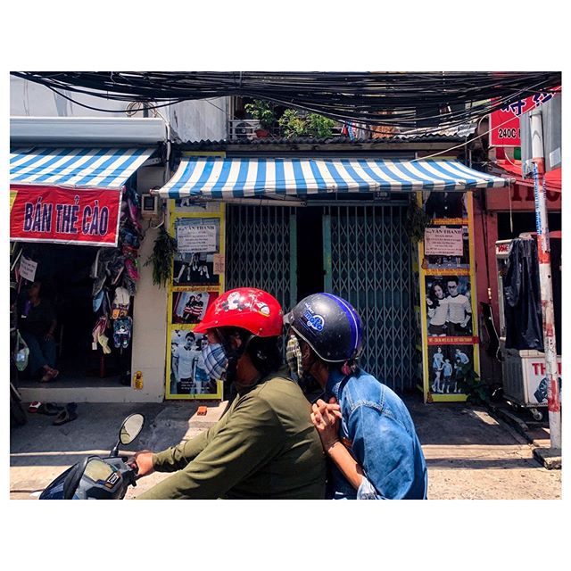 Motorcycle. Facemask. Long Sleeves. Summer In Saigon