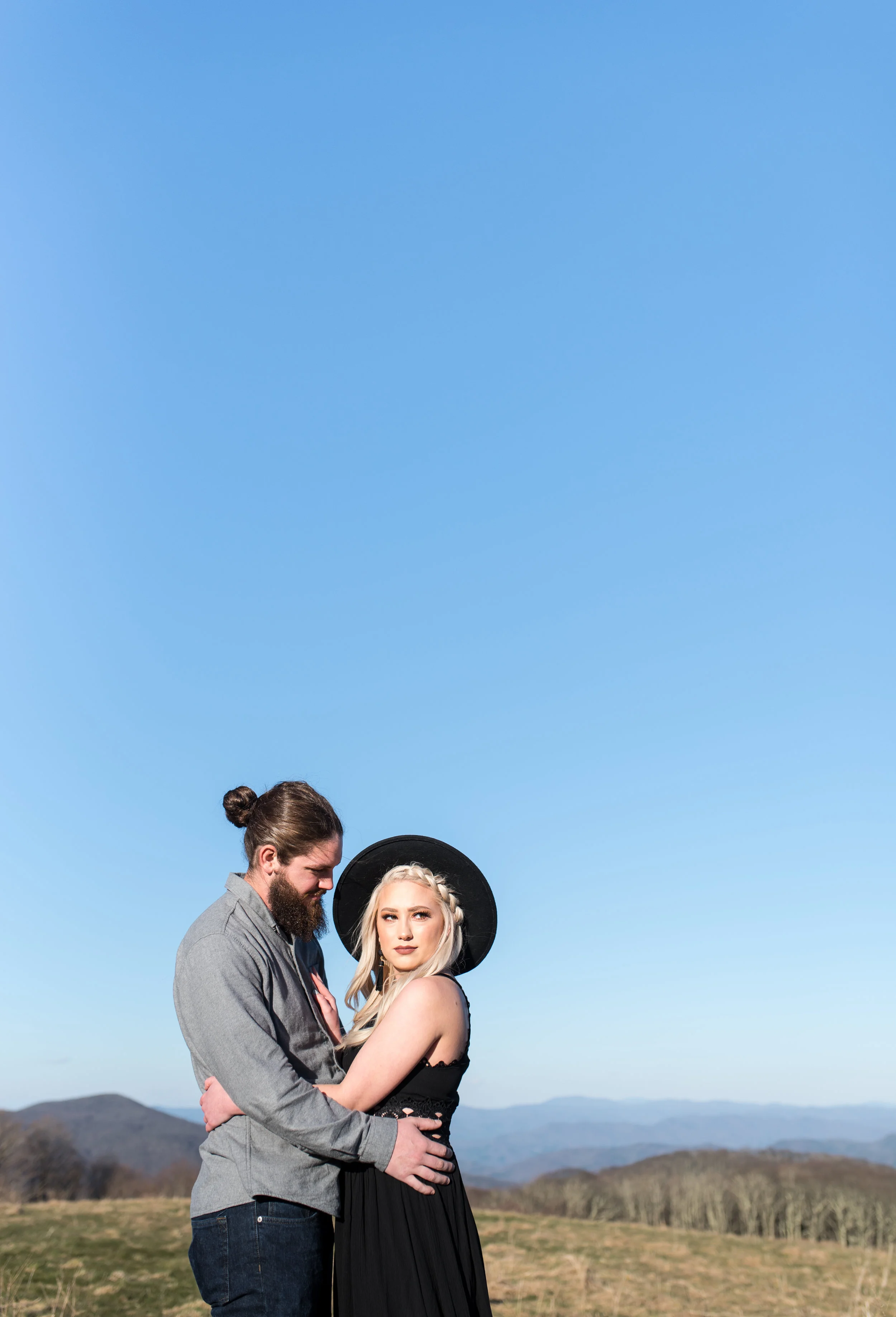 Windy Romantic Mountain Shoot at Max Patch | Knoxville Portrait Photographer