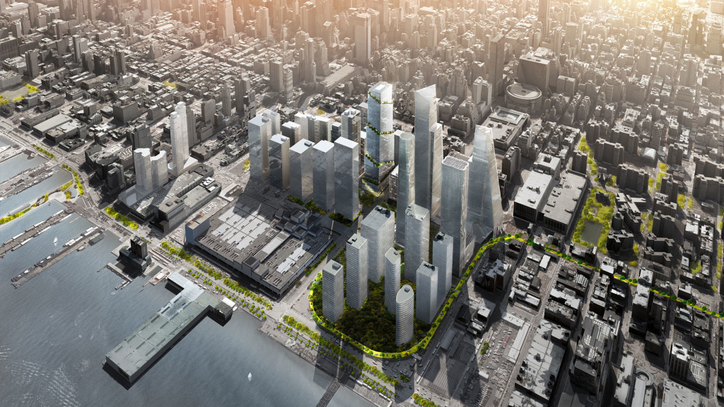 Aerial perspective of Hudson Yards model Source: Hudson Yards web site