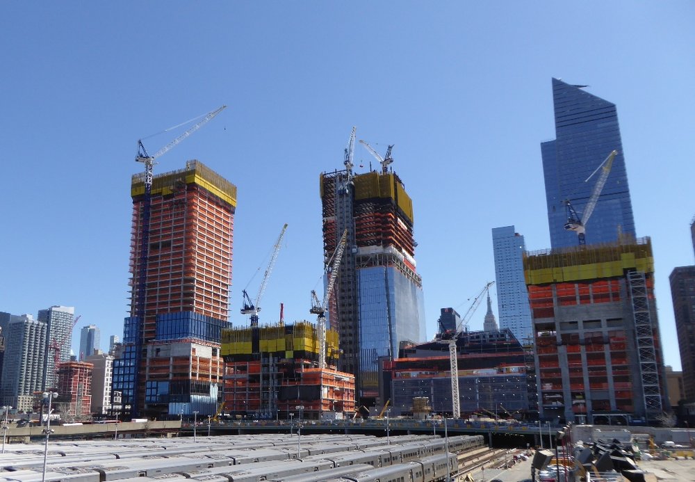 View from High Line across Western Yard (future) to Eastern Yard under construction