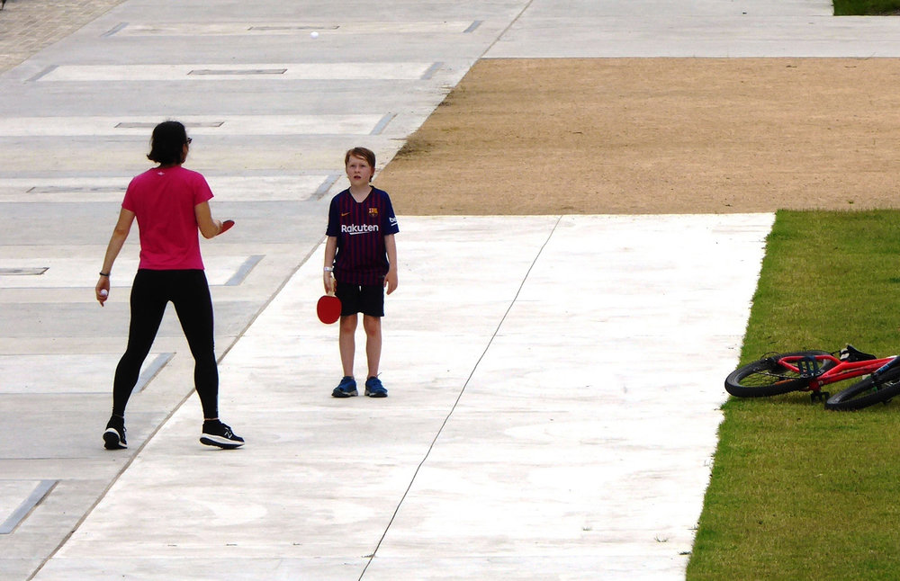 Recreation activities on platform