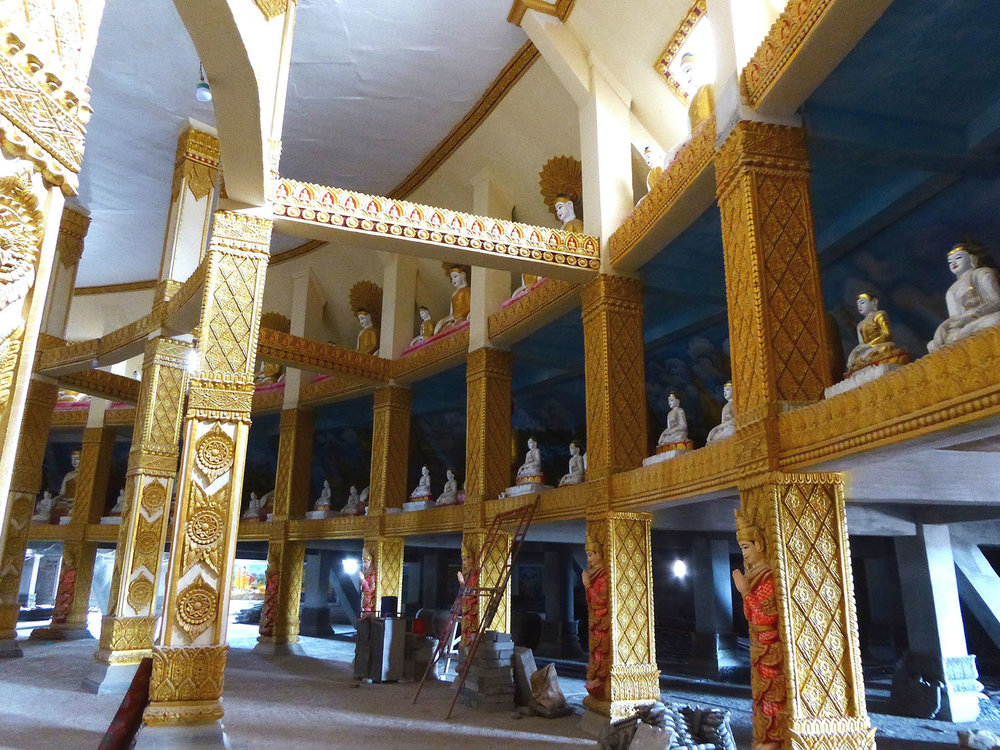 Pagoda interior columns &amp; beams