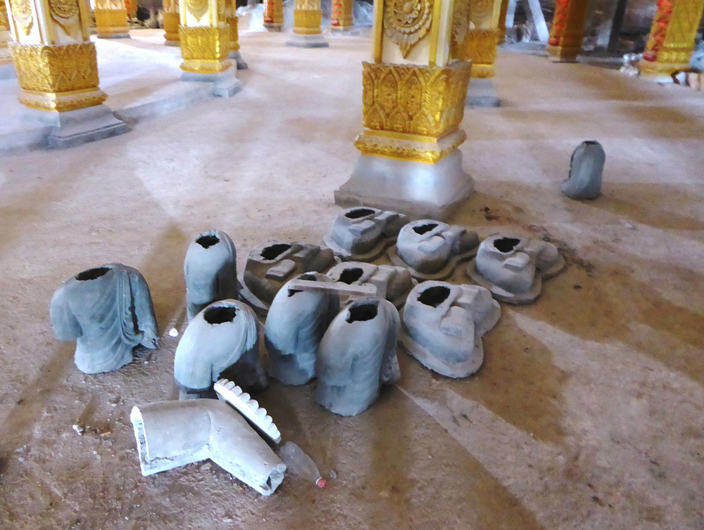 Moulds on floor of Pagoda