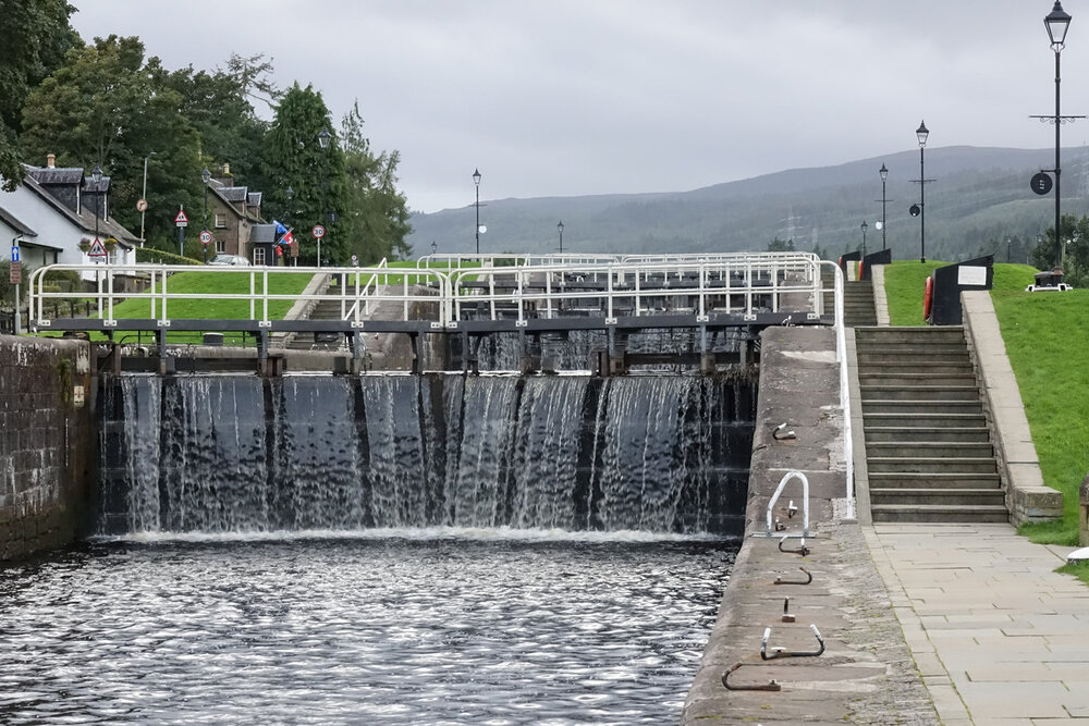 Locks along the Caledonia Canal at Fort Augustus