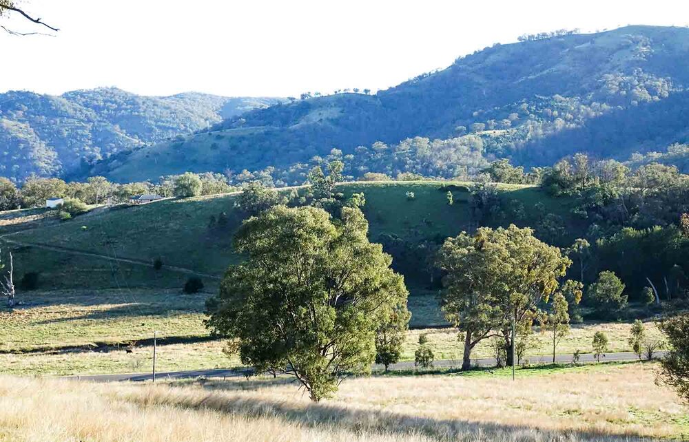 Early morning light on hills near Nundle