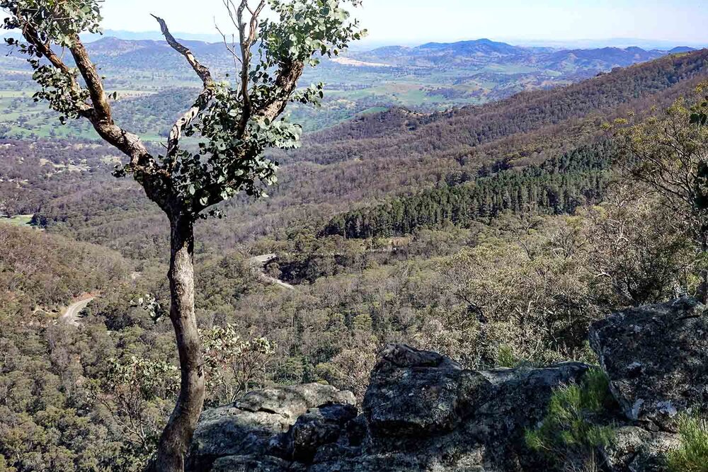 Hanging Rock Lookout view to north west