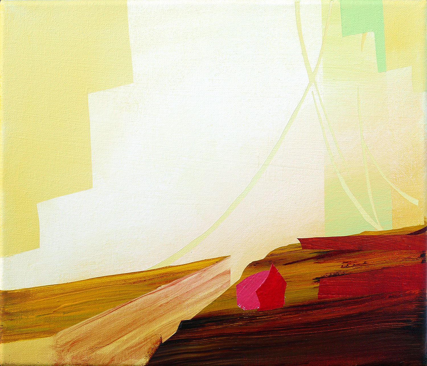 Rope Lines , 2012 oil and acrylic on canvas 12 x 14 inches