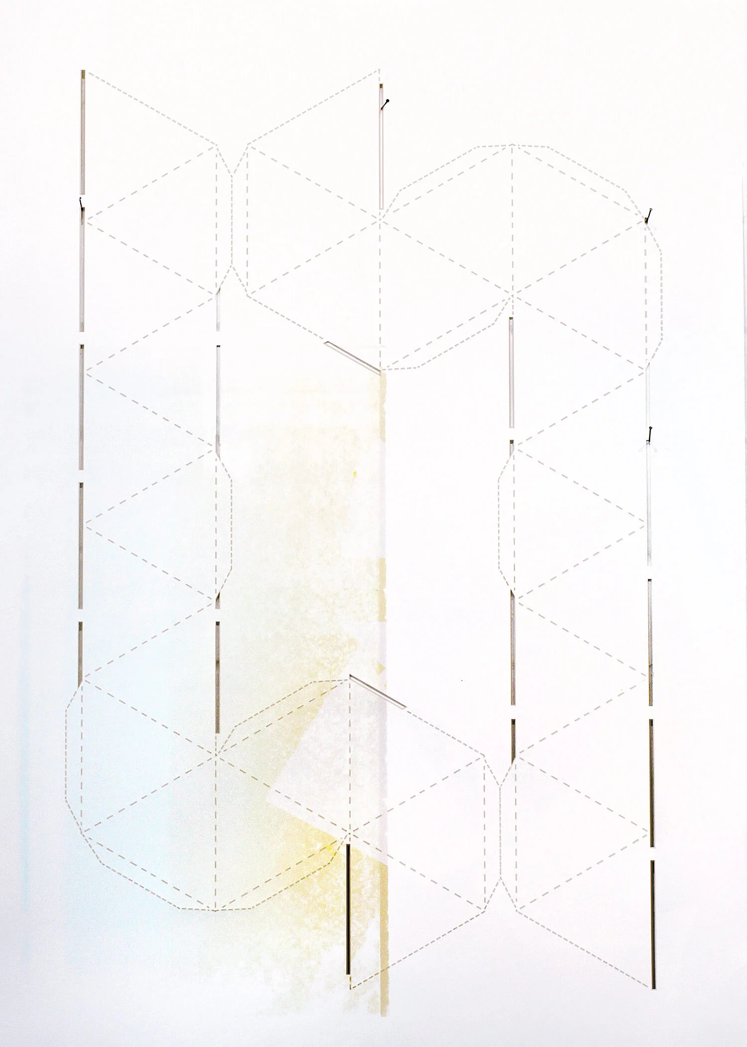 Globe Design: Bright Light 33” x 46”, silkscreen on 300gm rag paper, regular and photosensitive ink, 2019