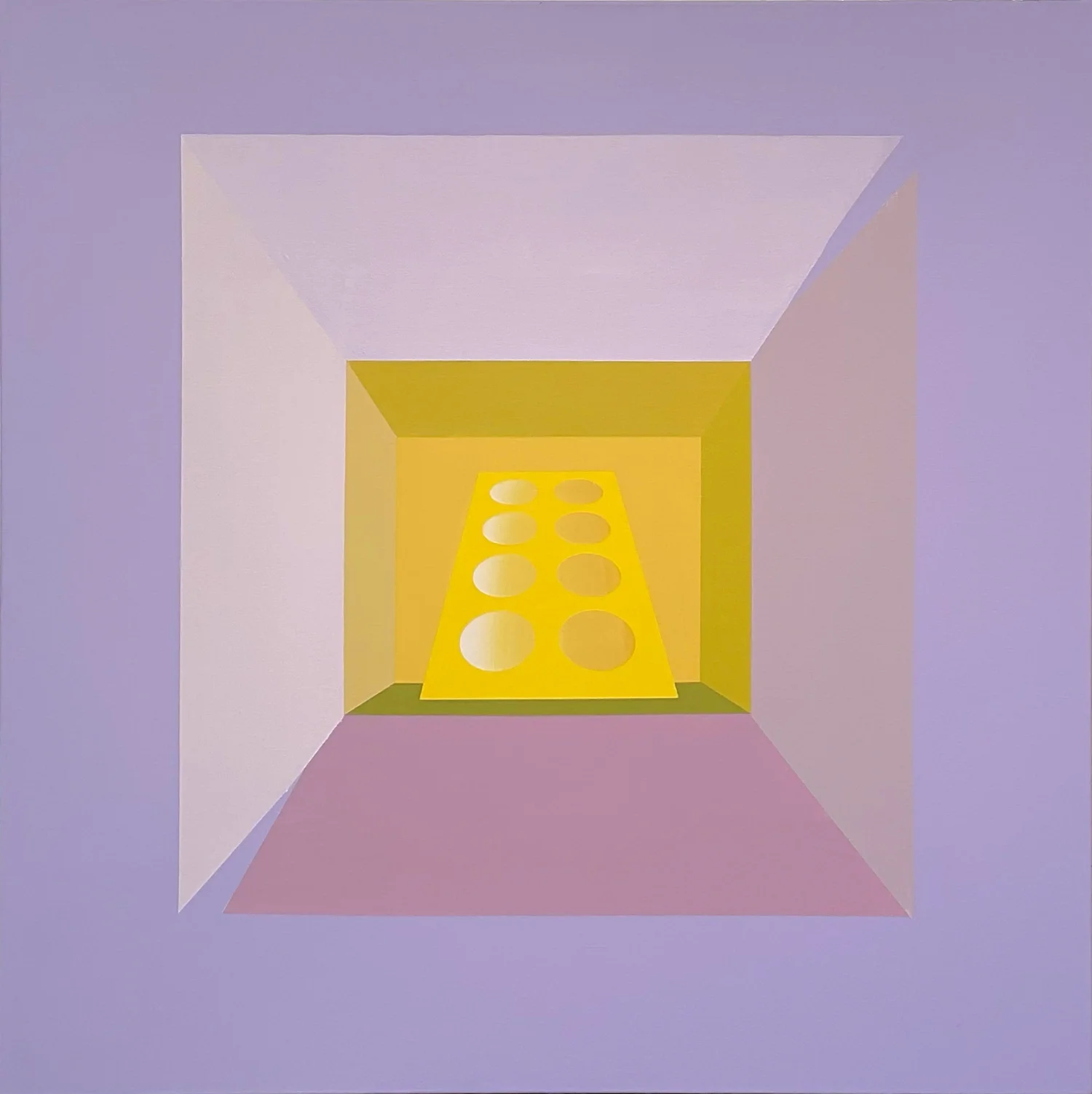 Contraption 8 (Purple_Lime), 2024
Acrylic on canvas
32” x 32”