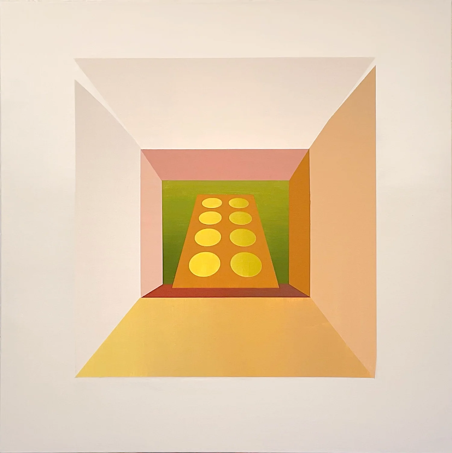 Contraption 6 (Grey_Pink_Green), 2024
Acrylic on canvas
32” x 32”