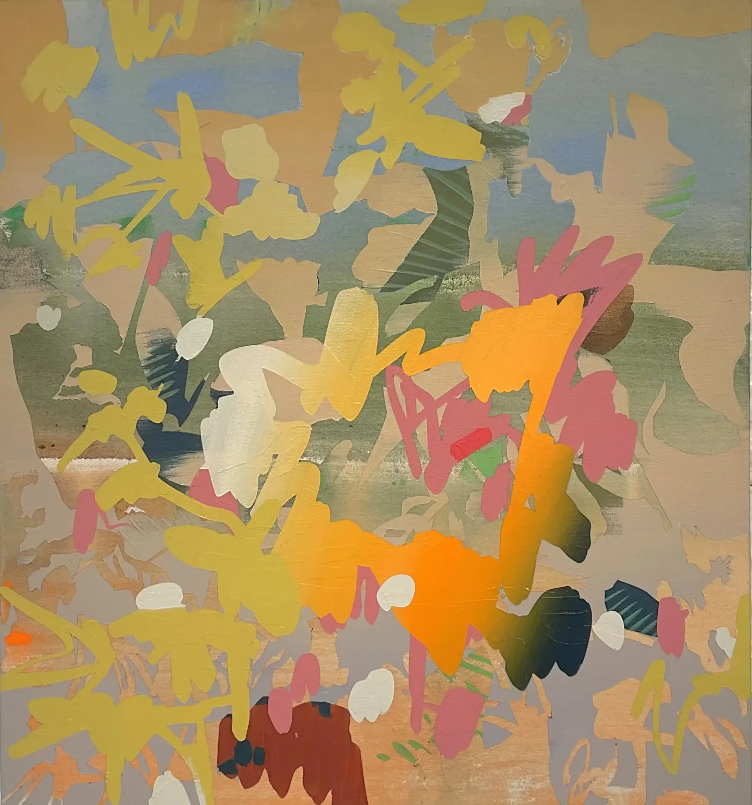 Yellow Mesh 2025
Acrylic on canvas
30” x 28”