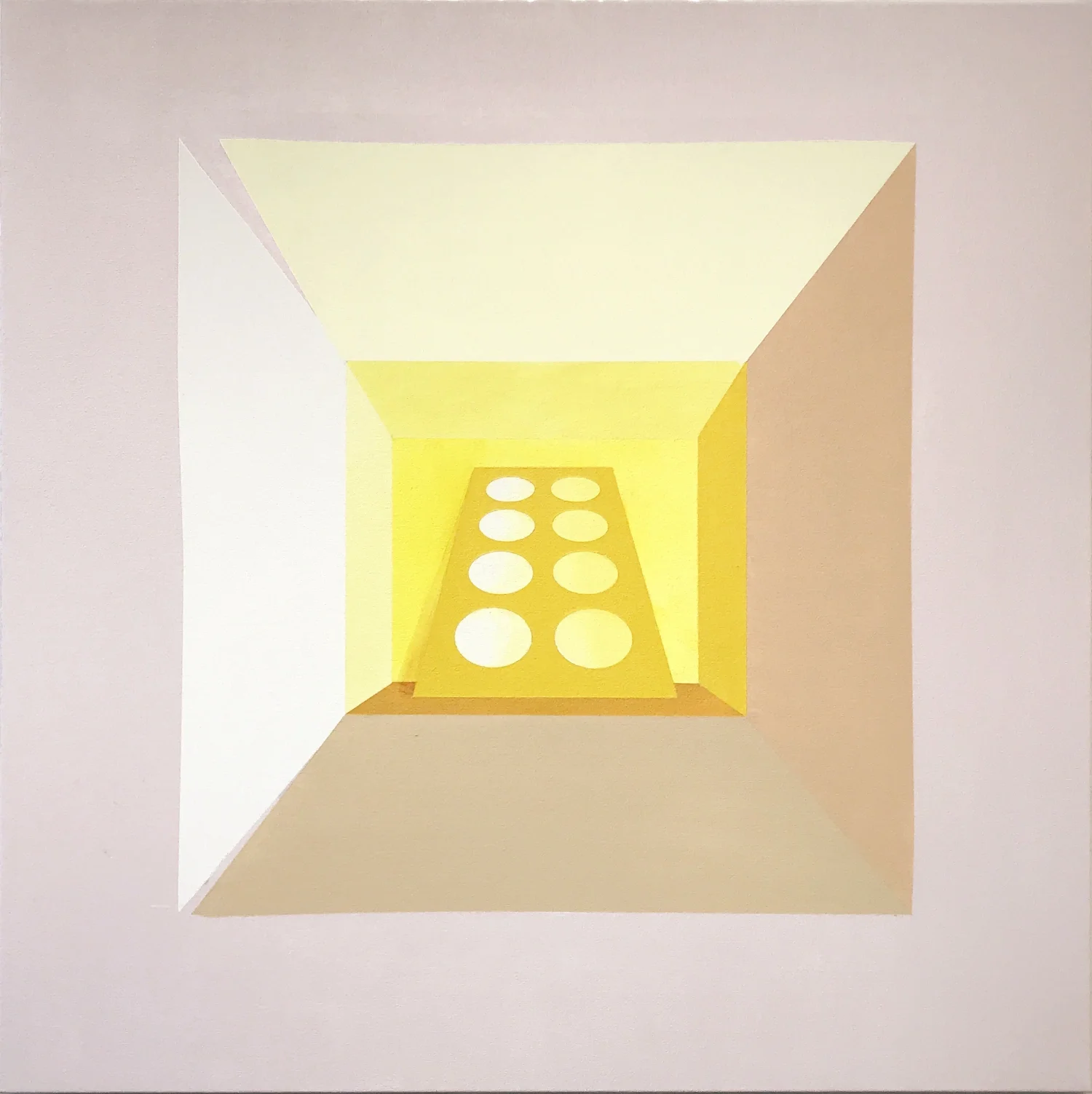 Contraption 1 (Warm Grey Yellow), 2018
Acrylic on canvas
32” x 32”