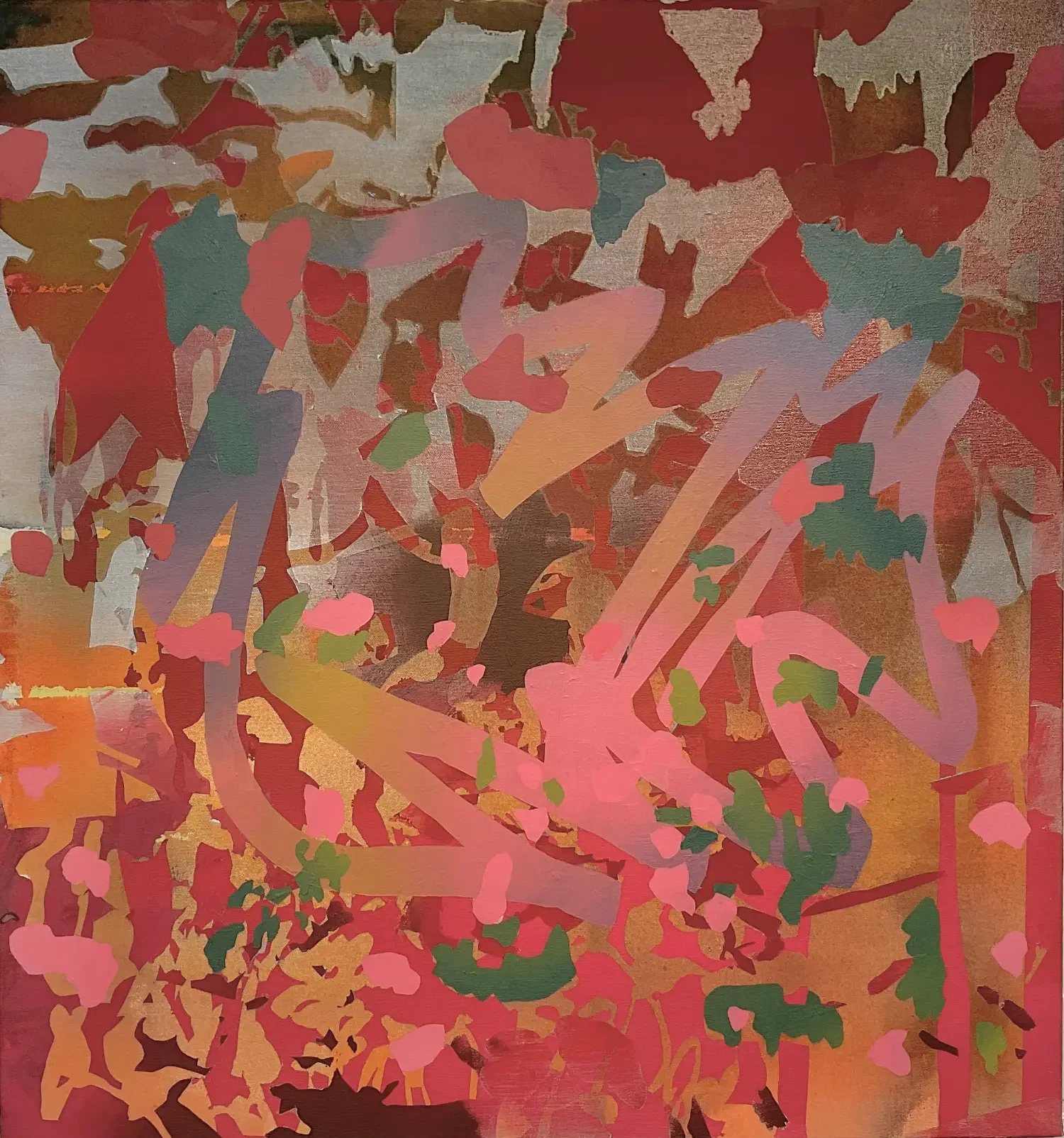 Red Mesh 2025
Acrylic on canvas
30” x 28”