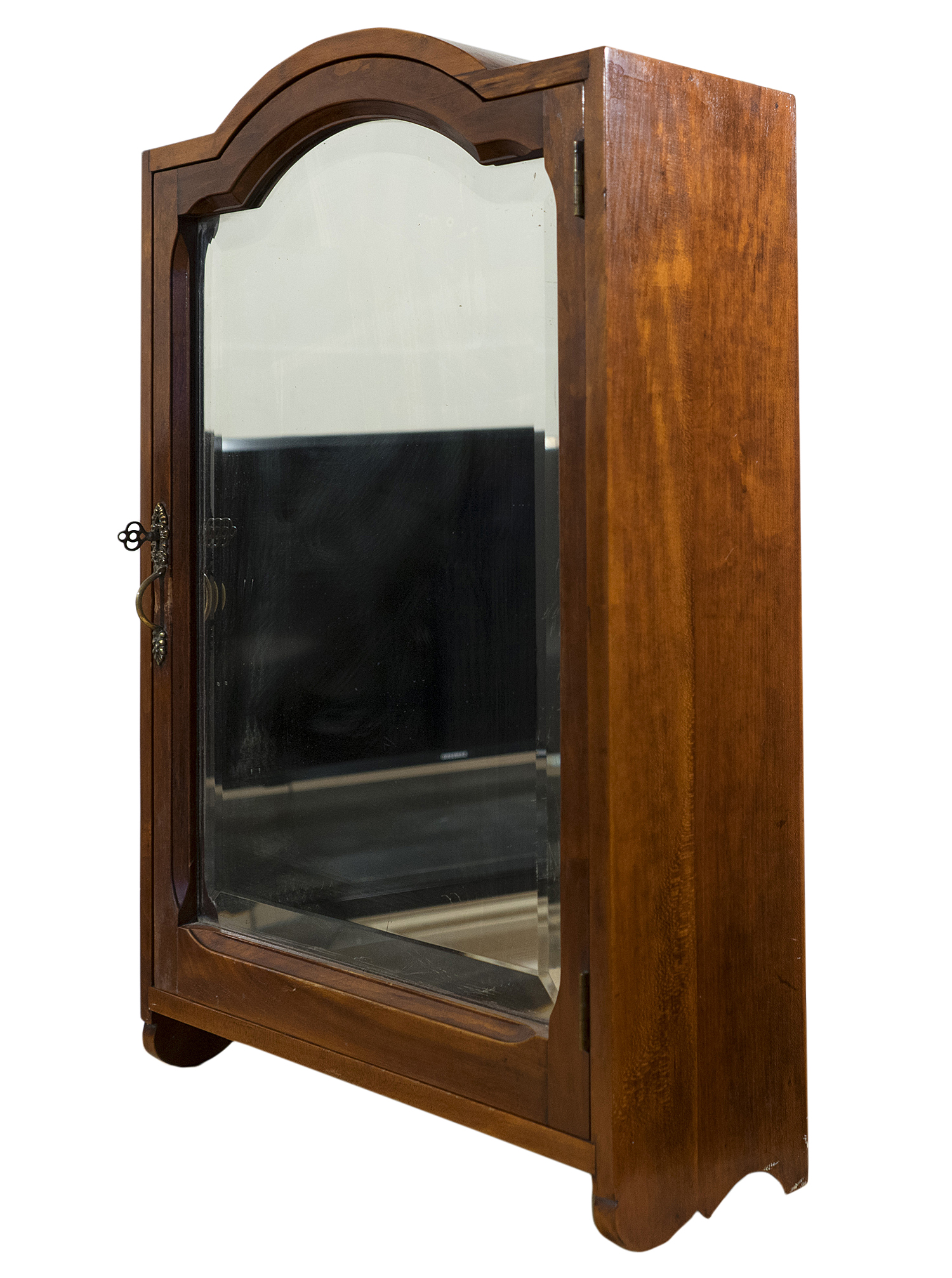 Antique Medicine Cabinet with Beveled Mirror