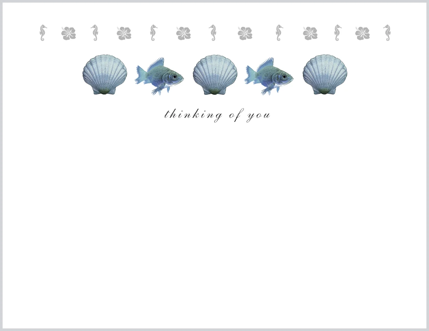 By the Seashore, Bluetone, Thinking of You - Boxed Note Cards