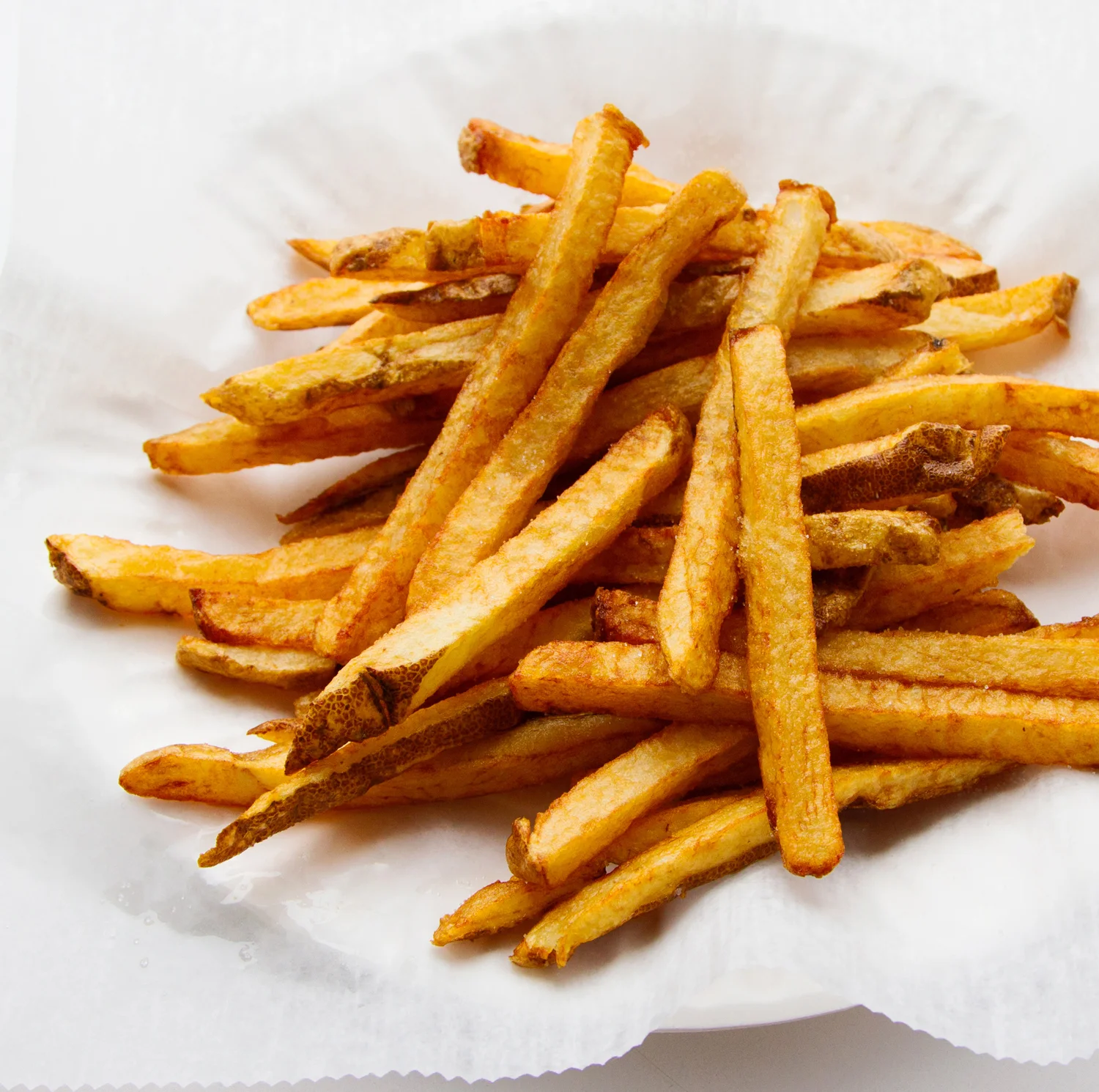 The French fries are hand cut to order.