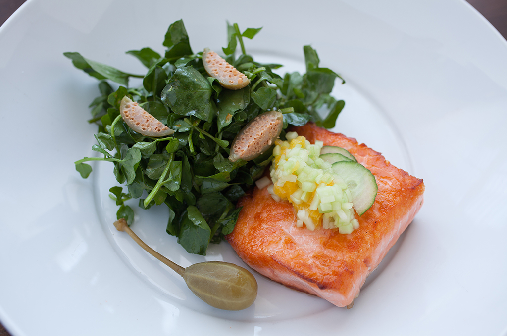 Seared Salmon Salad at the Tavern at CIA's American Bounty Restaurant