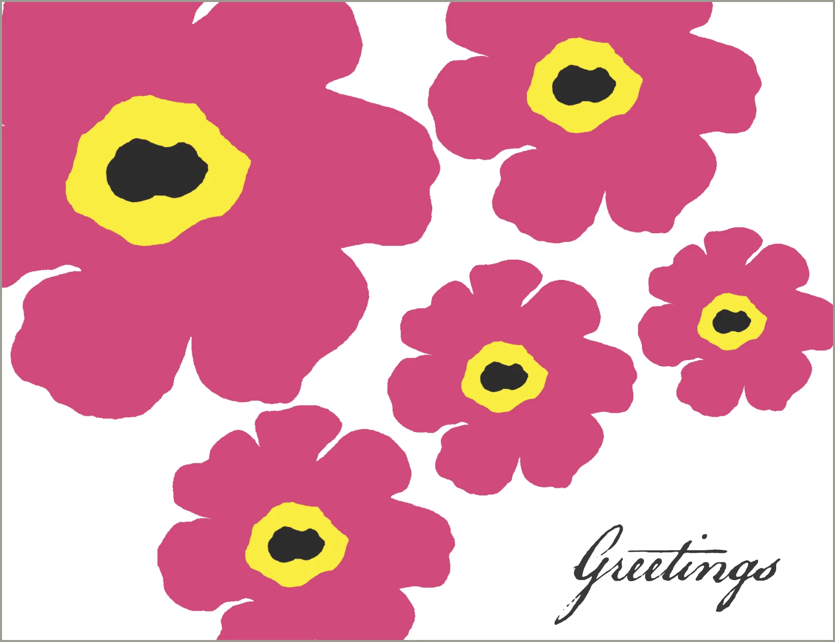 Flower Power, Hot Pink - Boxed Note Cards 