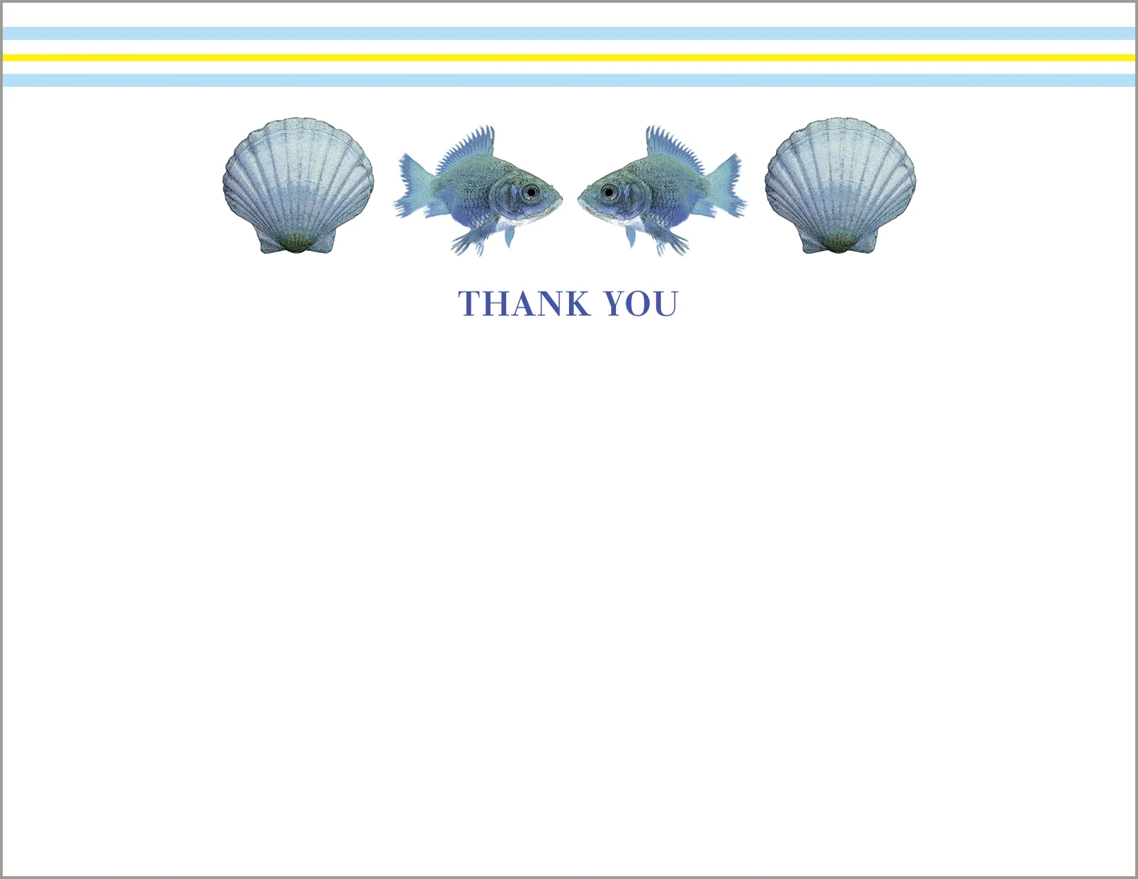Blue Fish, Thank You - Boxed Note Cards