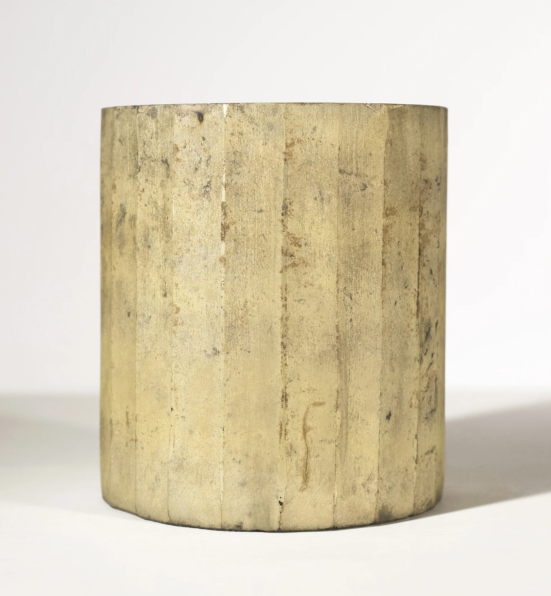 Ribbed Gold Vase