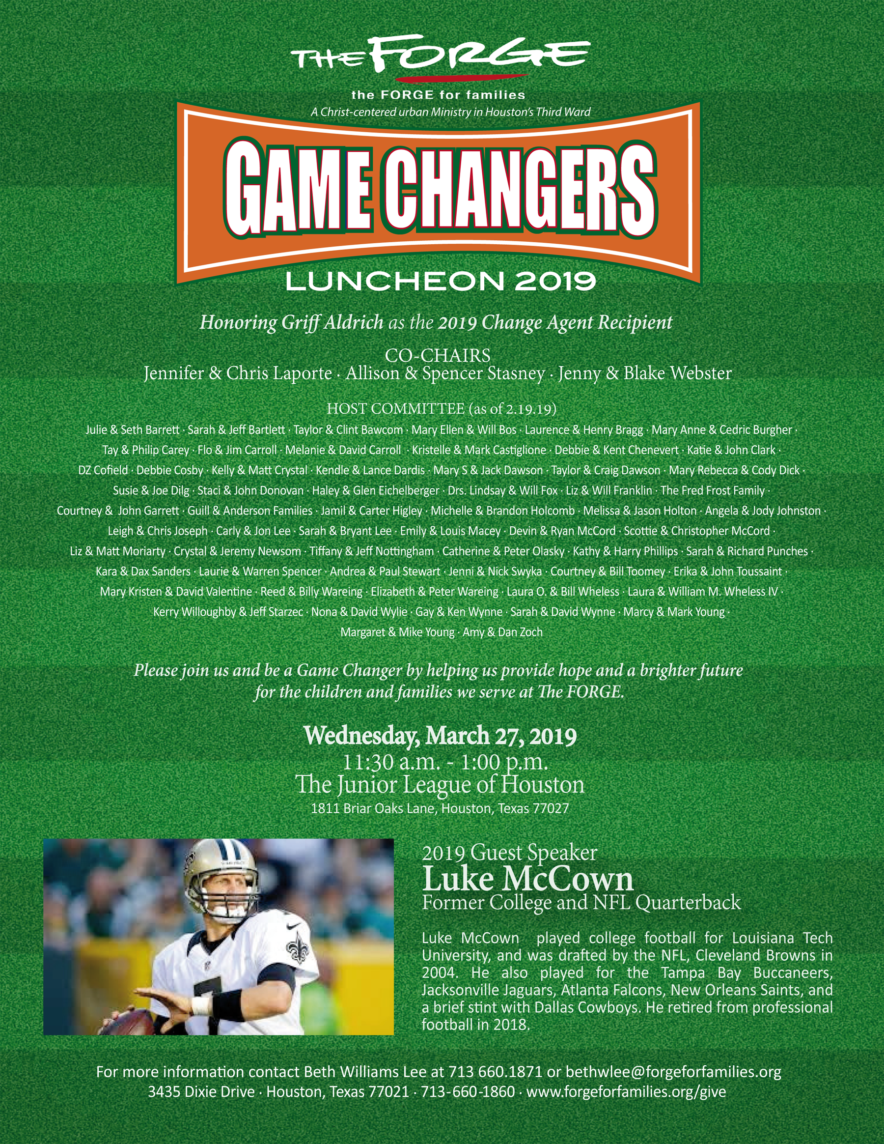 Game Changers Luncheon 2019 Sign Up