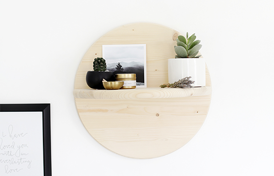 Learn how to make this Wood Circle Shelf on House One