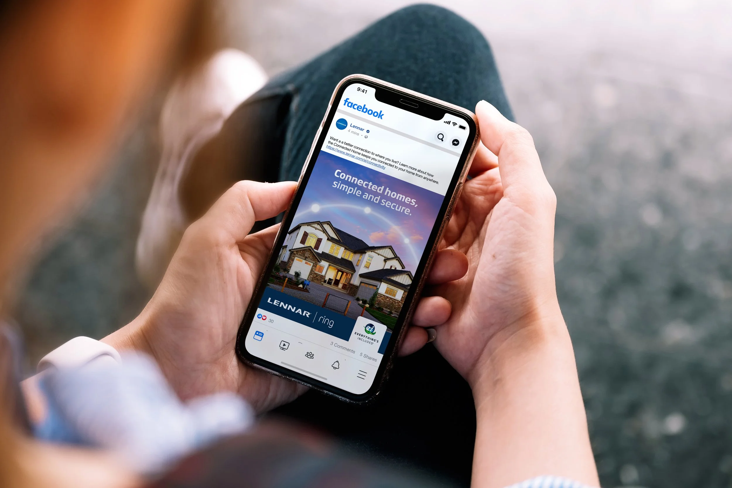 Sample from integrated marketing campaign for Lennar Communities Connected by Ring