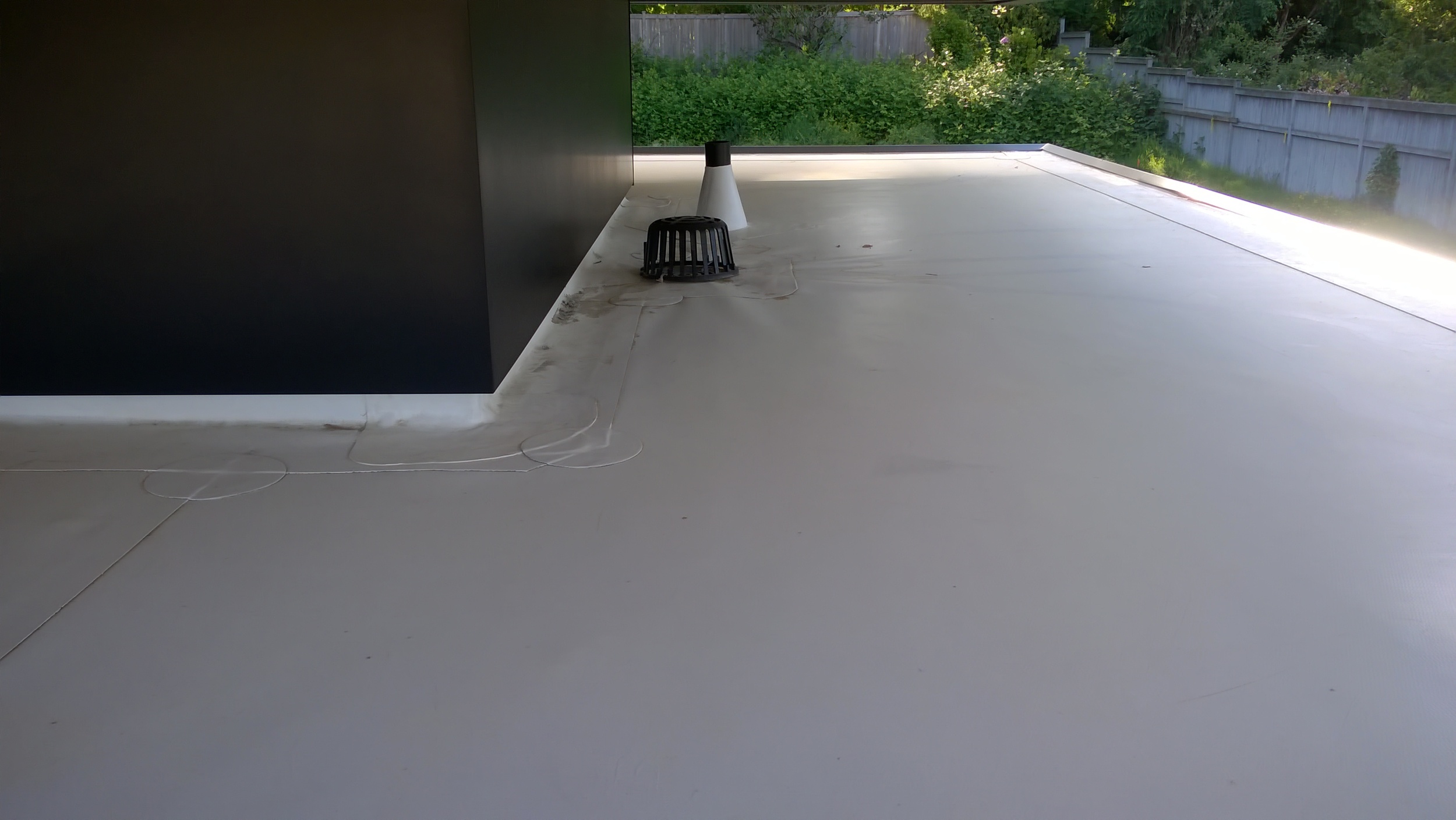 Details of installation for a vinyl roof.