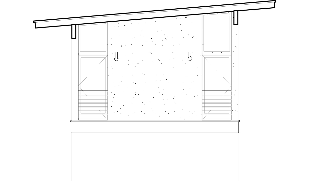 Shed Roof set on Glulam Beams