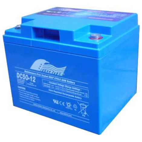 DC50-12 Dimensions: L241mm W175mm H190mm. Weight: 18.5kg 12 Volts 50AH