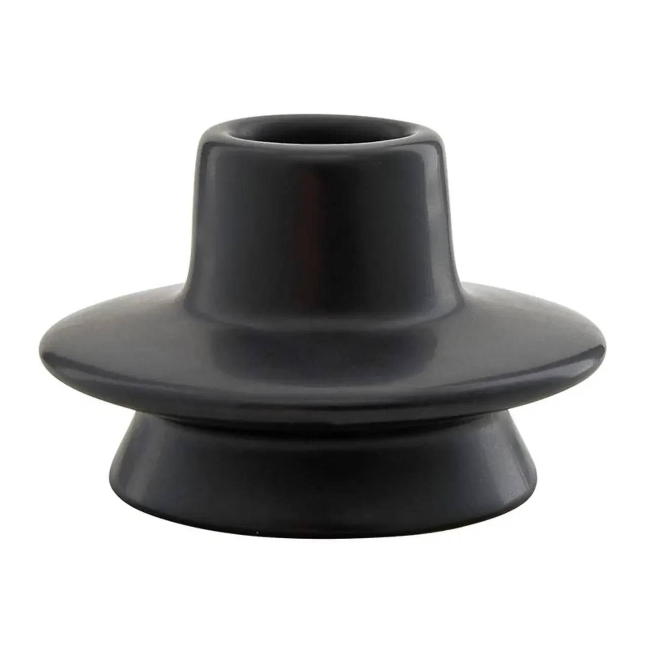 mini black taper candle holder