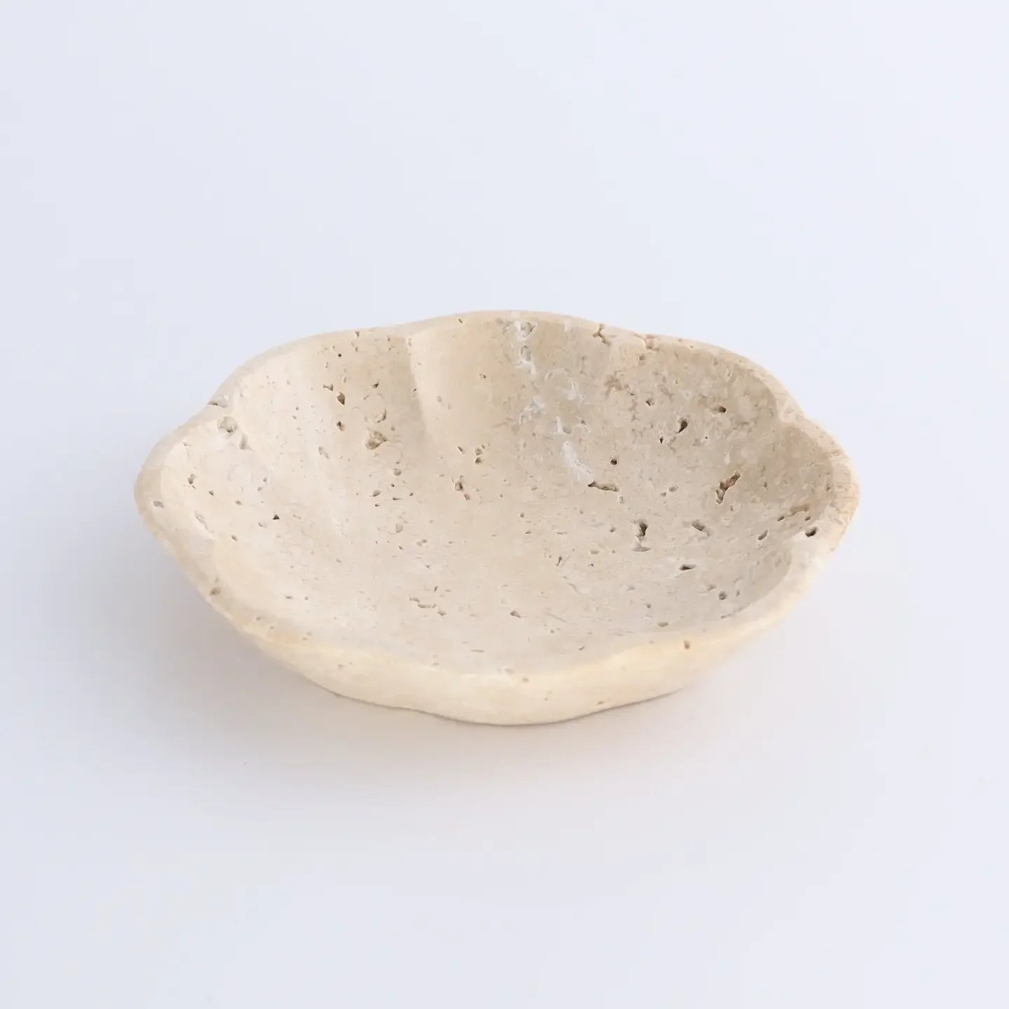 travertine scalloped ring dish