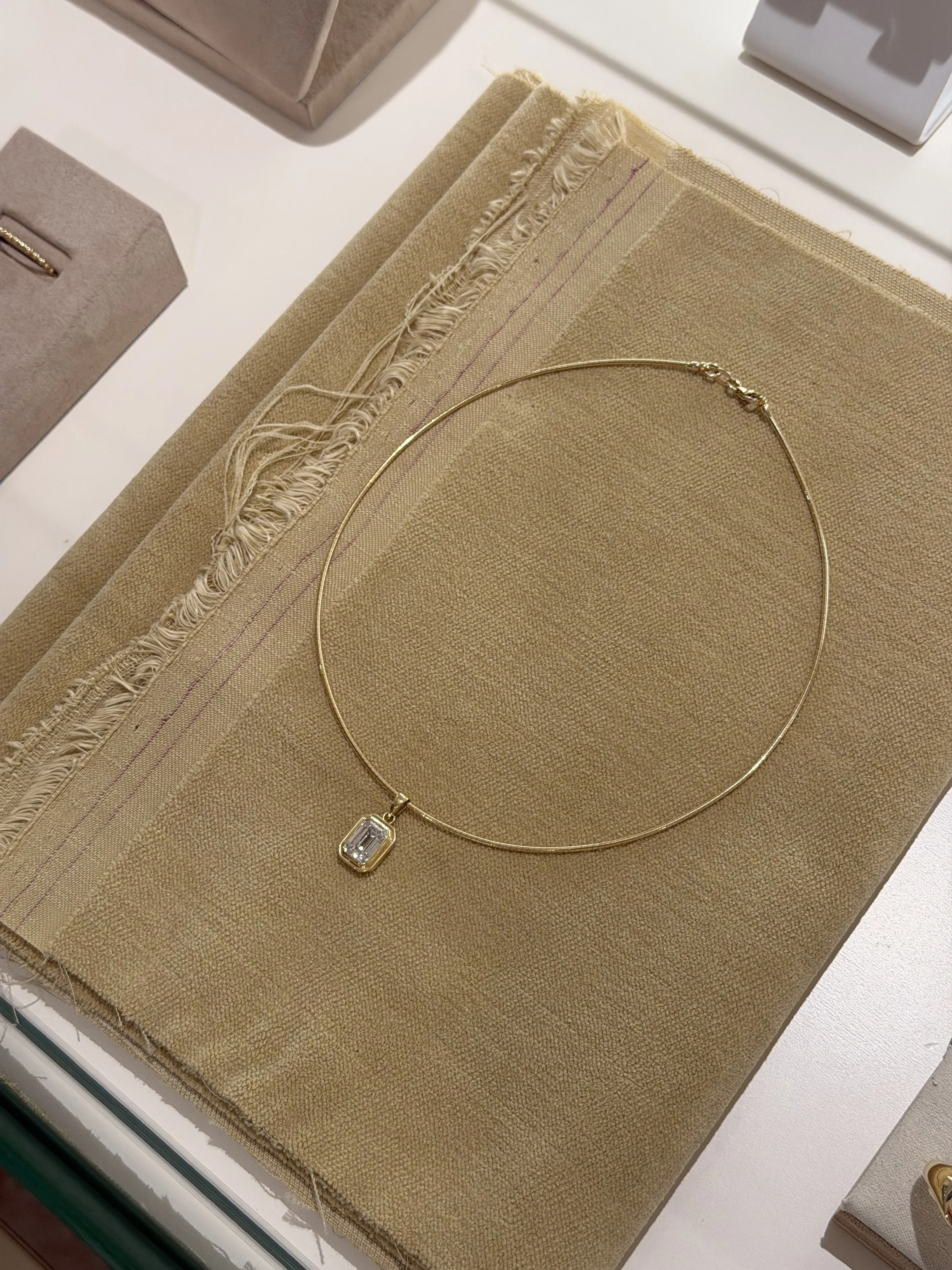 2 Carat Emerald-Cut Lab Grown Diamond Collar Necklace