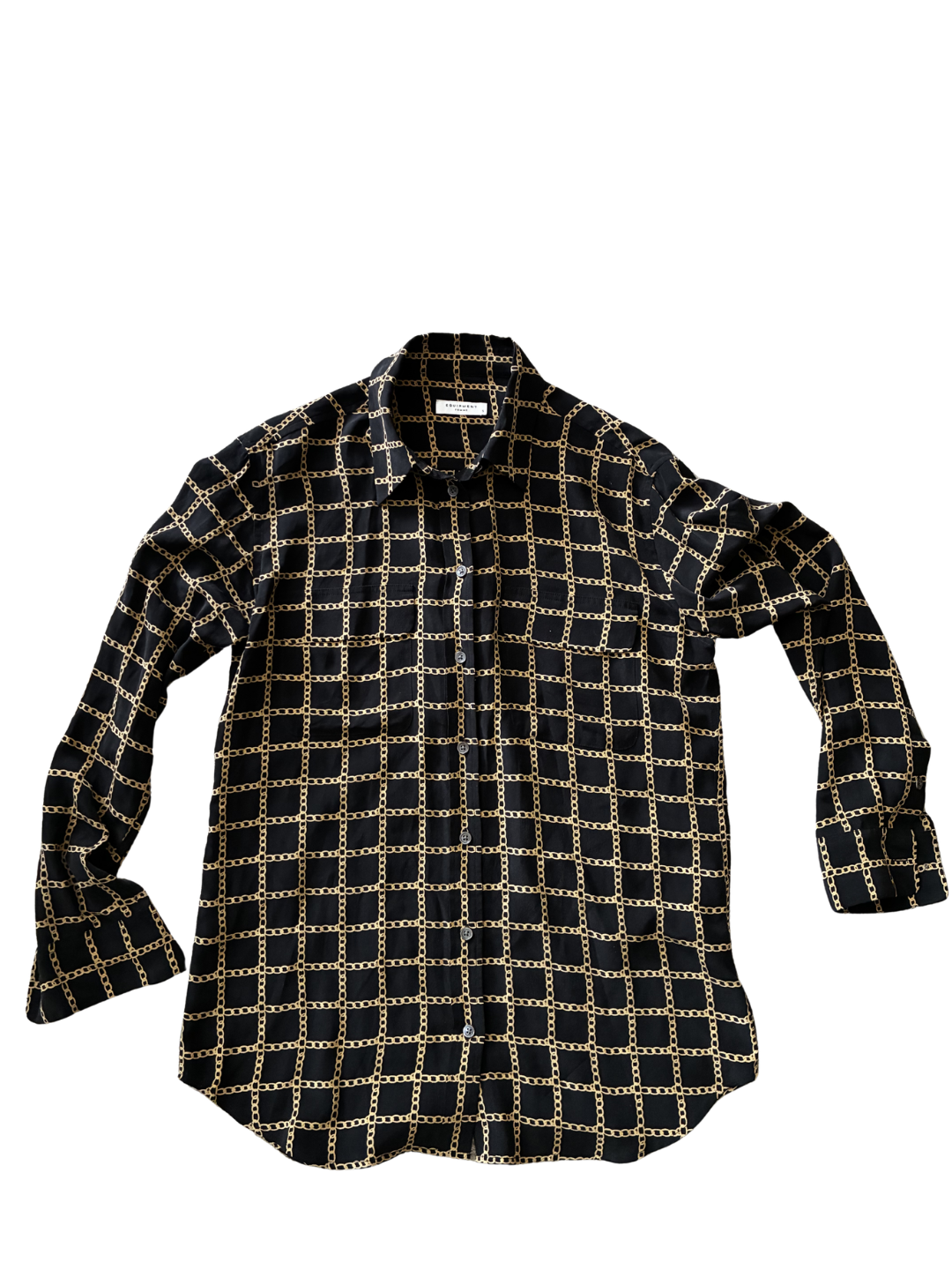 Equipment Femme Chain Print Silk Shirt