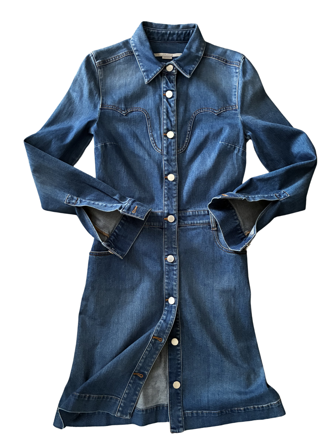Stella McCartney Denim Shirt Dress — Made in Italy